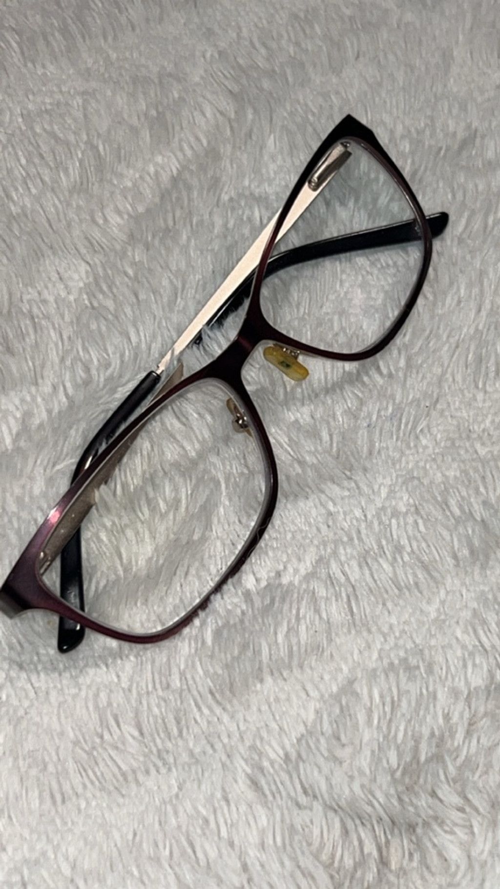 The Unbranded Brand Women's Unbranded Burgundy & Gold Glasses One Size Size ONE SIZE - 1 Thumbnail