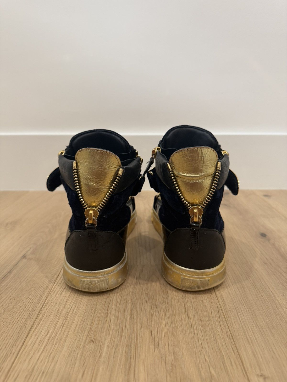 Giuseppe Zanotti Giuseppe Zanotti Dark Blue High Top Double Zipper Size US 8 / EU 41 - 3 Thumbnail