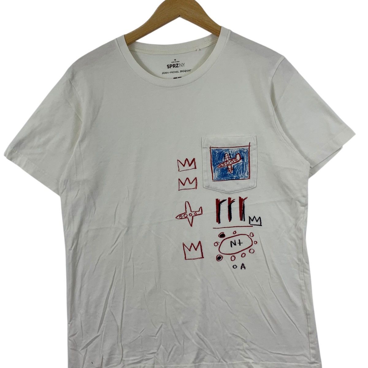 Uniqlo JEAN MICHEL BASQUIAT x UNIQLO Blue Airplanes Art Tee Shirt Size US M / EU 48-50 / 2 - 3 Thumbnail