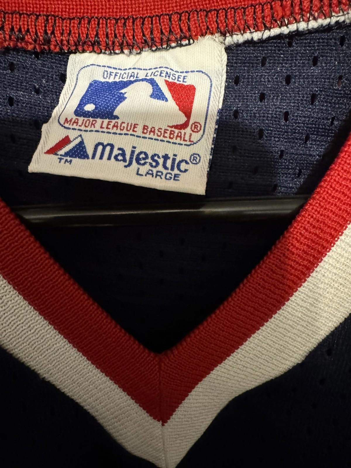 Majestic Boston Red Sox Majestic Vintage Jersey Men's Size L Blue Size ONE SIZE - 5 Thumbnail
