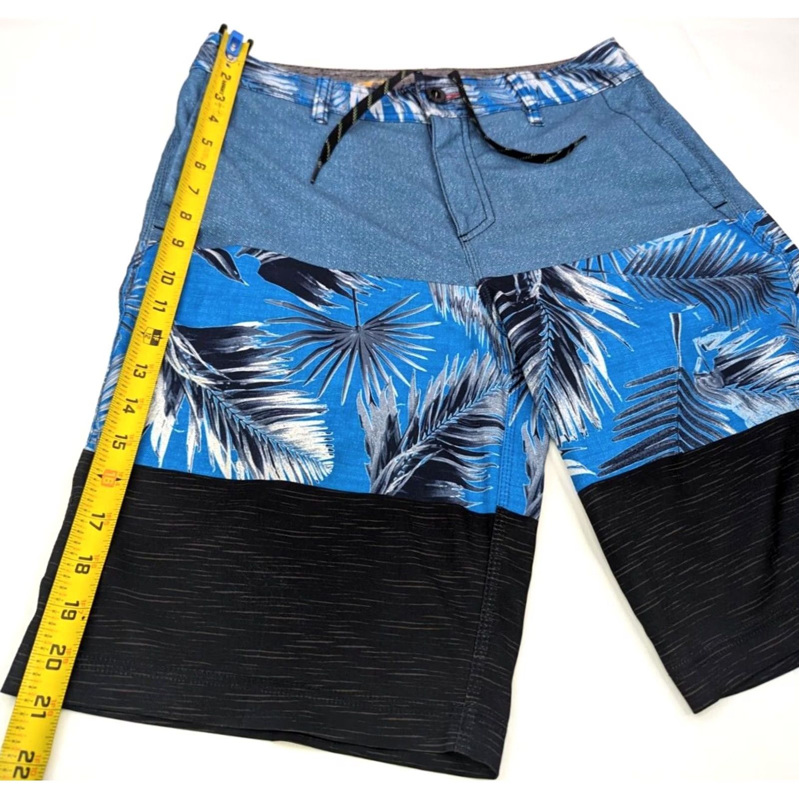 O'Neill O'Neill Board Shorts Men 30 Floral Hawaiian Swim Trunks 10" Inseam Blue Poly Blend Blended Fabric Surf Hawaii Men Size US 30 / EU 46 - 4 Thumbnail