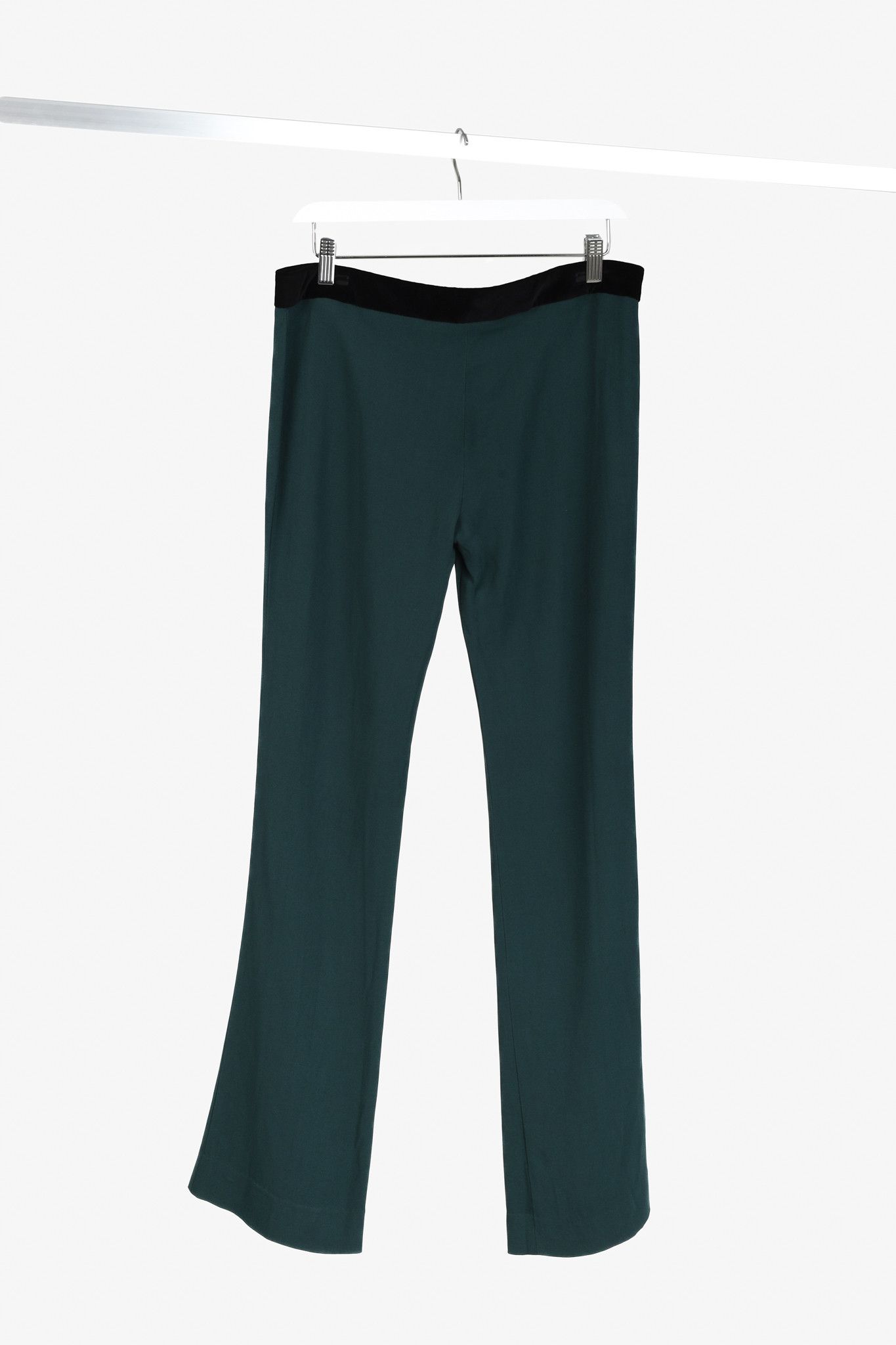 Just Cavalli Just Cavalli Green Velvet Waist Trousers Size 33" - 2 Thumbnail