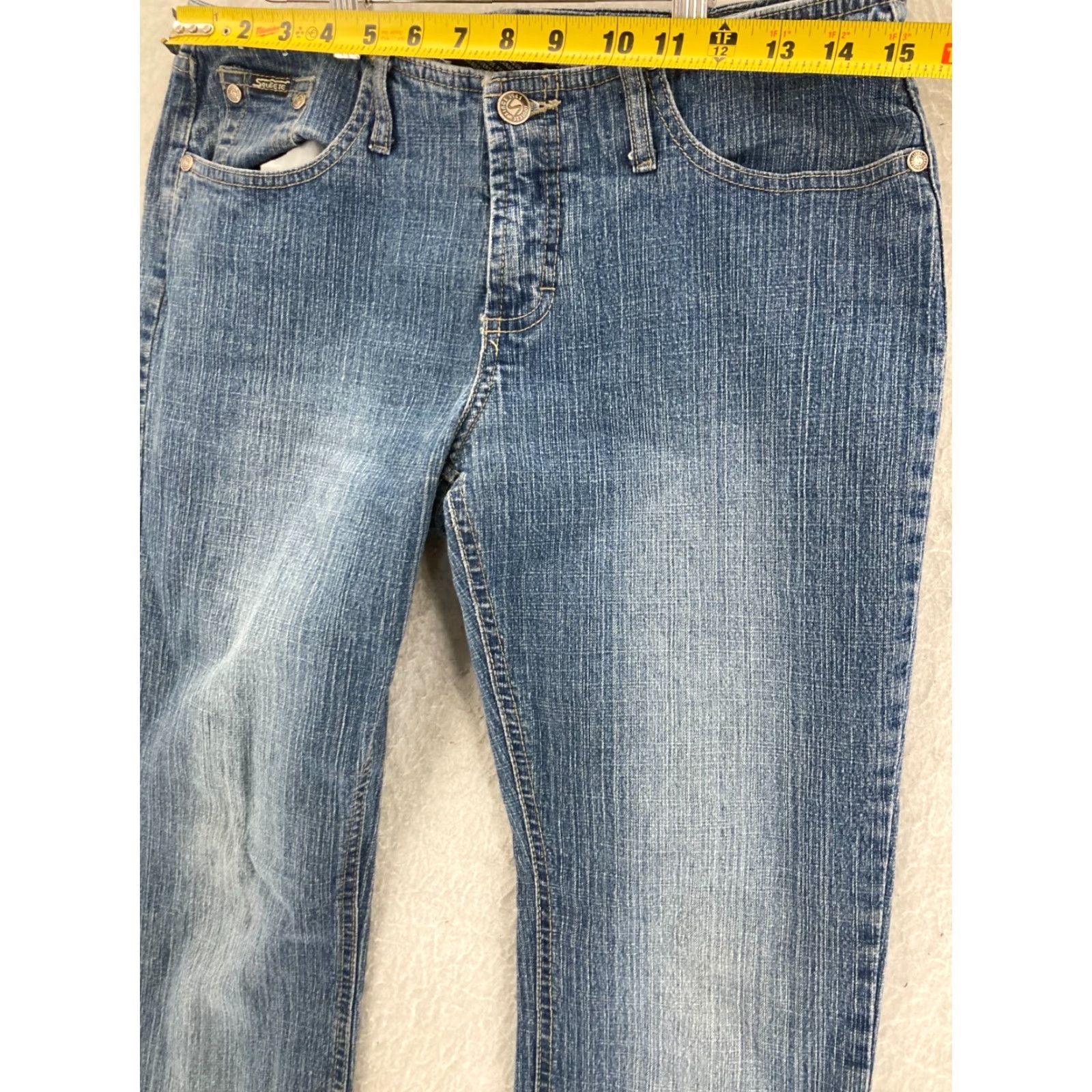 Vintage VINTAGE Squeeze Jeans Womens Jeans 9 Blue Bootcut Stretch Denim 90s Womens Size 30" / US 8 / IT 44 - 2 Thumbnail