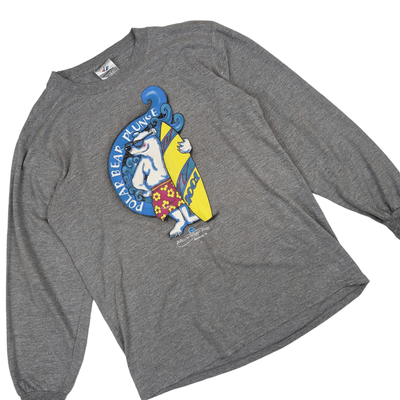 Jerzees Vintage 2001 POLAR BEAR PLUNGE Surf Long Sleeve T-Shirt Size US M / EU 48-50 / 2 - 3 Thumbnail