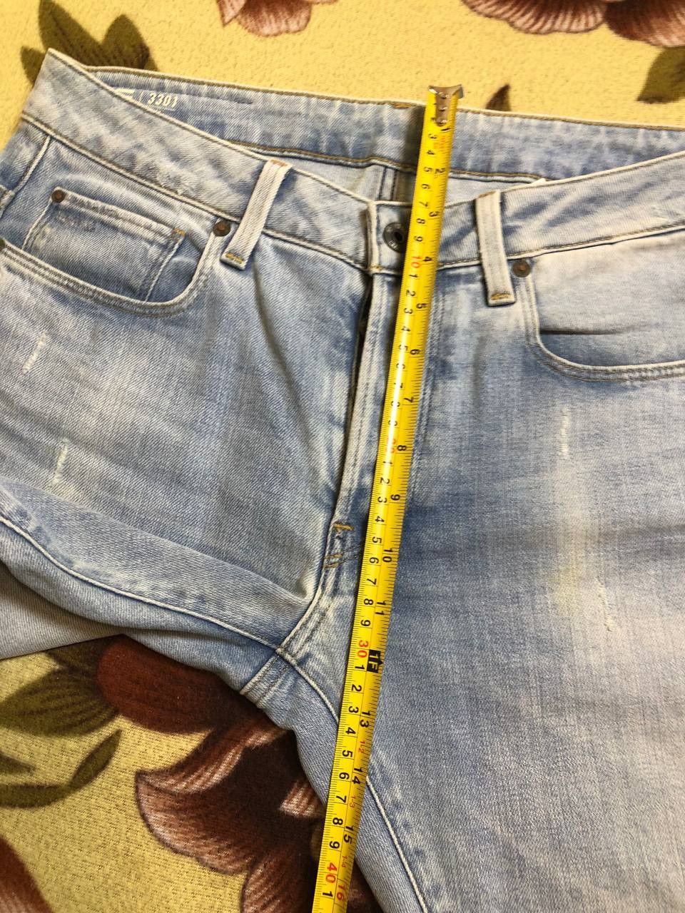 G-Star G-STAR RAW 3301 Slim Jeans Distressed Faded Rare Size US 31 - 16 Thumbnail