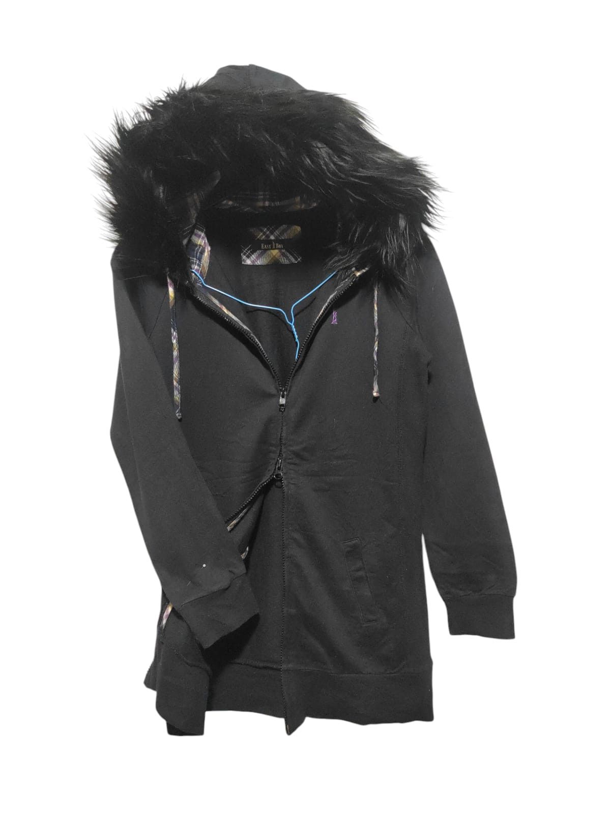 East Boy Double Zipper Fur Hoodie IfSixWasNine LGB style
