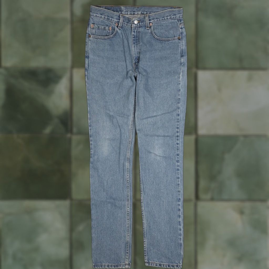 Levi's VINTAGE Levi's 512 Slim Jeans Regular Men 33x33 Blue Slim Fit USA 90s Mens jeans Size US 33 - 1 Thumbnail