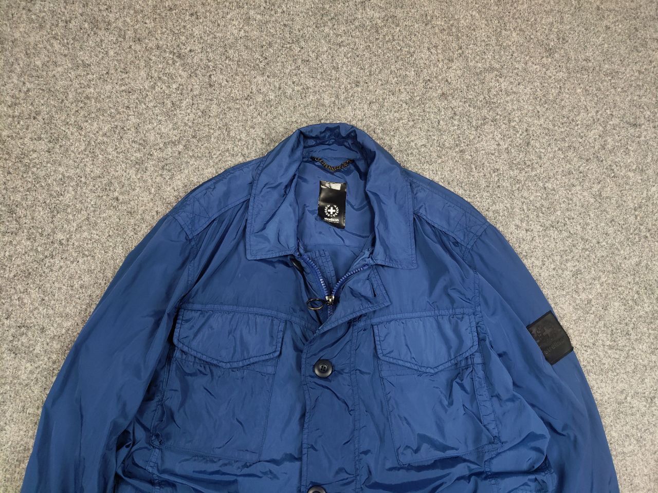 Strellson Strellson Design Nylon Polyamide Blue Pocket Zip Jacket Size US M / EU 48-50 / 2 - 4 Thumbnail