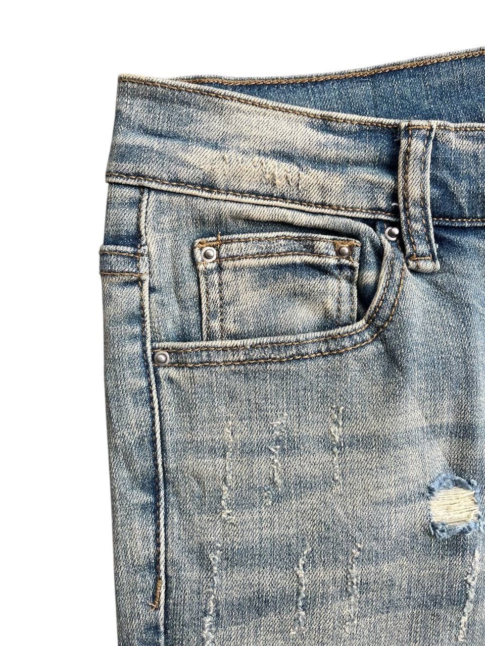 If Six Was Nine Japanese Brand MNML Distressed Skinny Jeans Size US 28 / EU 44 - 7 Thumbnail