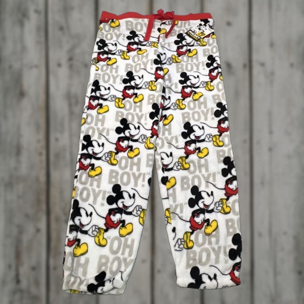 Disney Disney Pants Women’s Large Sleepwear Mickey Mouse Oh Boy Fleece NWT Size 36" / US 14 / IT 50 - 1 Thumbnail