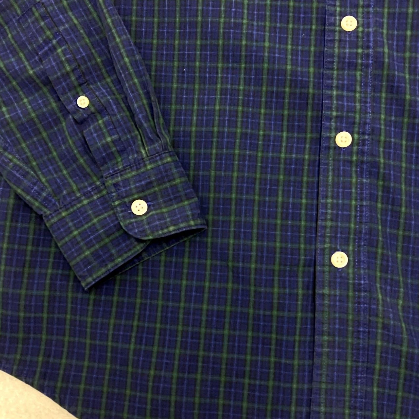 Chaps Chaps Check Shirt Mens XL Blue Green Tartan Button Down Long Sleeve Size US XL / EU 56 / 4 - 2 Thumbnail