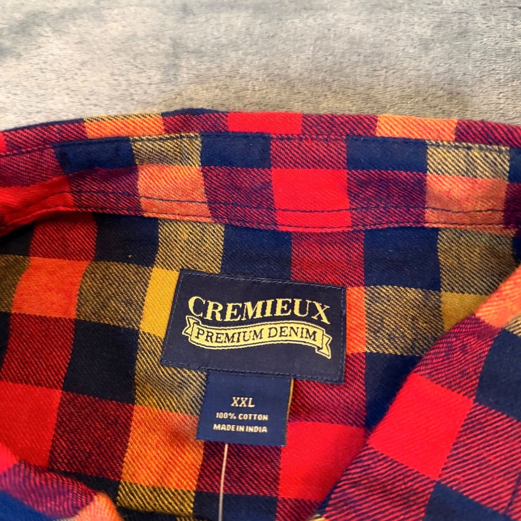 Cremieux Cremieux Premium Denim Flannel Shirt Mens XXL Red Yellow Blue Buffalo Check NWT Size US XXL / EU 58 / 5 - 2 Thumbnail