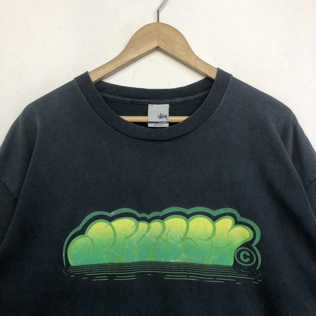 Stussy VINTAGE STUSSY SPELLOUT GRAFITY TSHIRT Size US XL / EU 56 / 4 - 2 Thumbnail