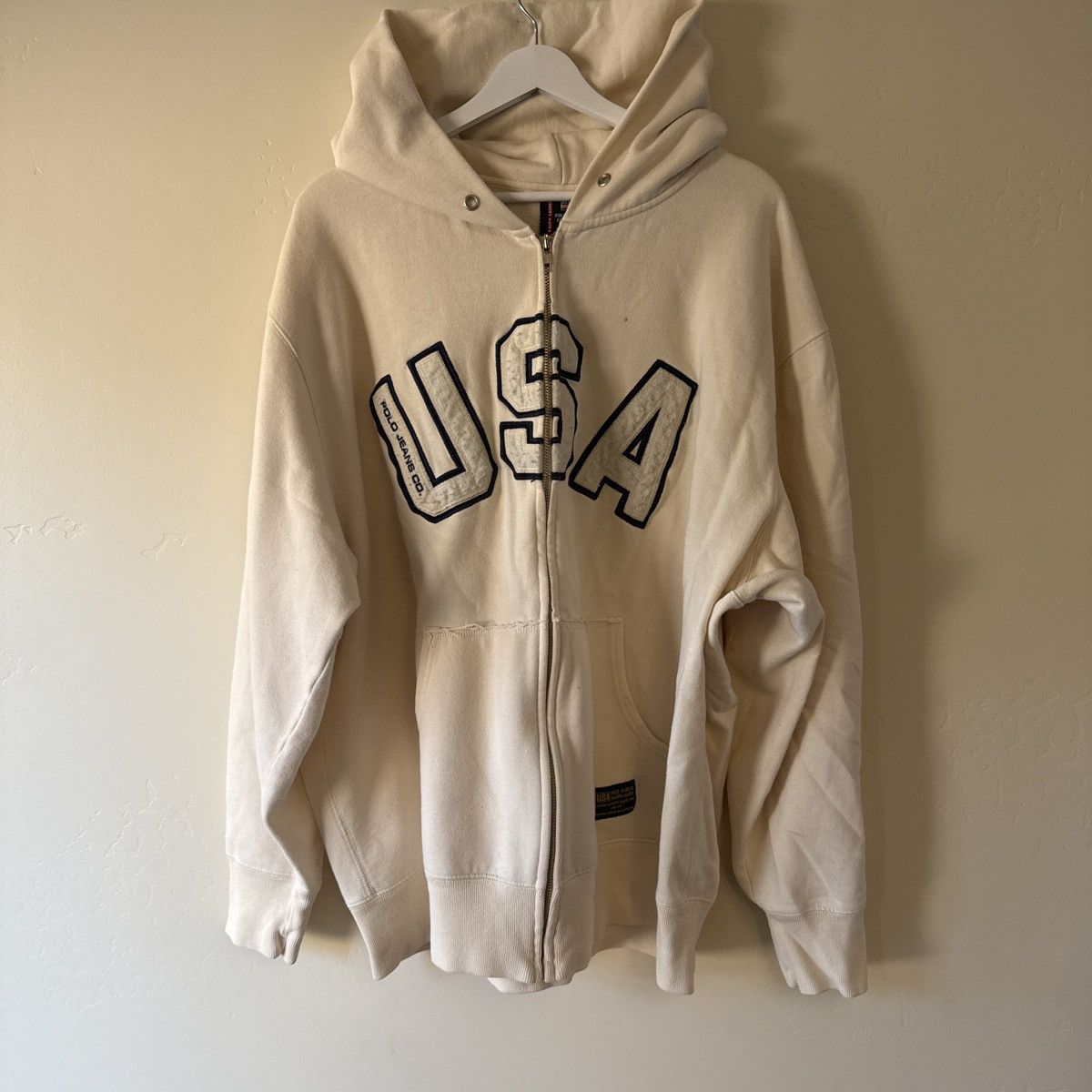 Polo Ralph Lauren Vintage Polo Ralph Lauren USA Fill Zip Hoodie Size US XXL / EU 58 / 5 - 1 Thumbnail