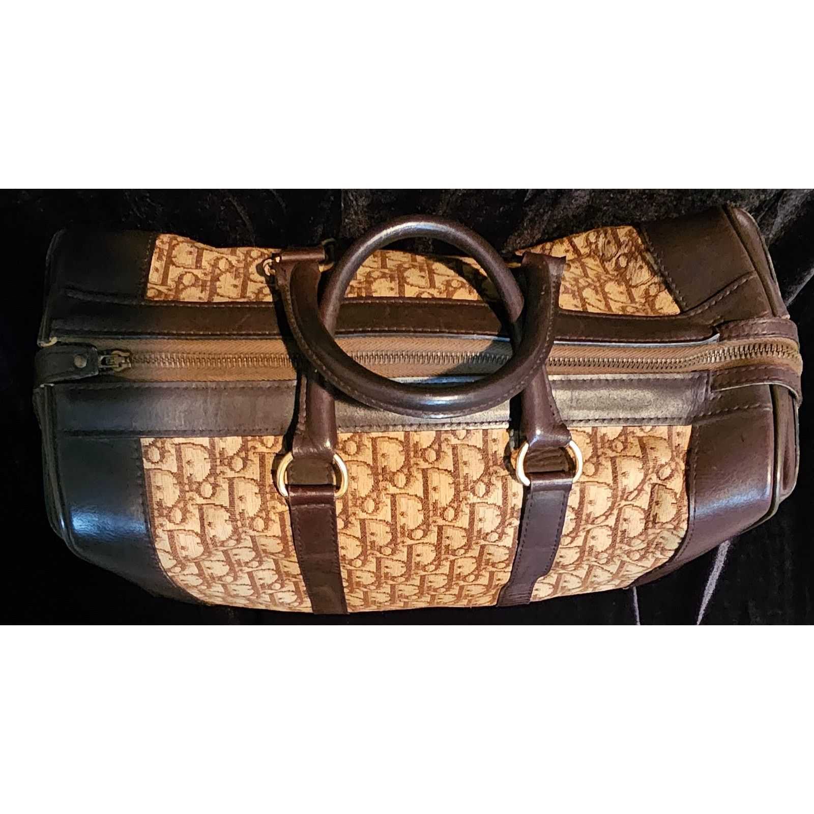 Dior CHRISTIAN DIOR 1960s RARE Early Oblique Monogram Travel Bag Size ONE SIZE - 2 Thumbnail