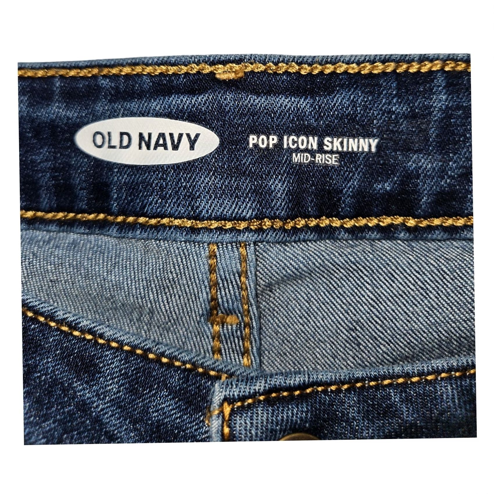 Old Navy Old Navy Pop Icon Skinny Jeans Women's 6 Denim Blue Distressed Stretch 5-Pocket Mid Rise Inseam 28 Fashion City Hipster Preppy Womens Size 28" / US 6 / IT 42 - 2 Thumbnail