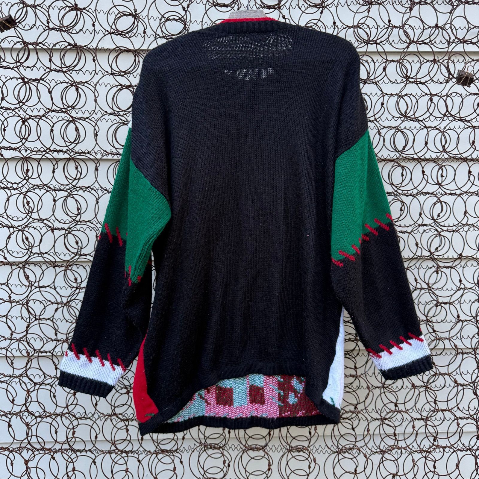 Vintage 90s Christmas Knit Sampler Sweater Tree Candy Cane SMALL Size S / US 4 / IT 40 - 4 Thumbnail