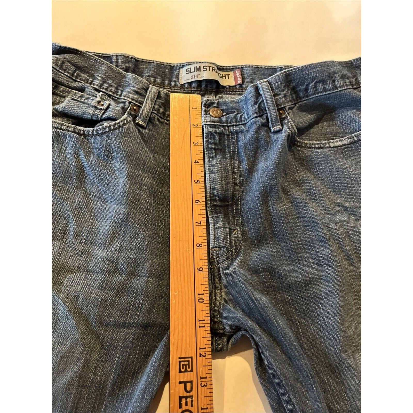 Levi's Levi's 514 Jeans Men's 36x30 Blue Denim Cotton Medium Wash Size US 36 / EU 52 - 10 Thumbnail