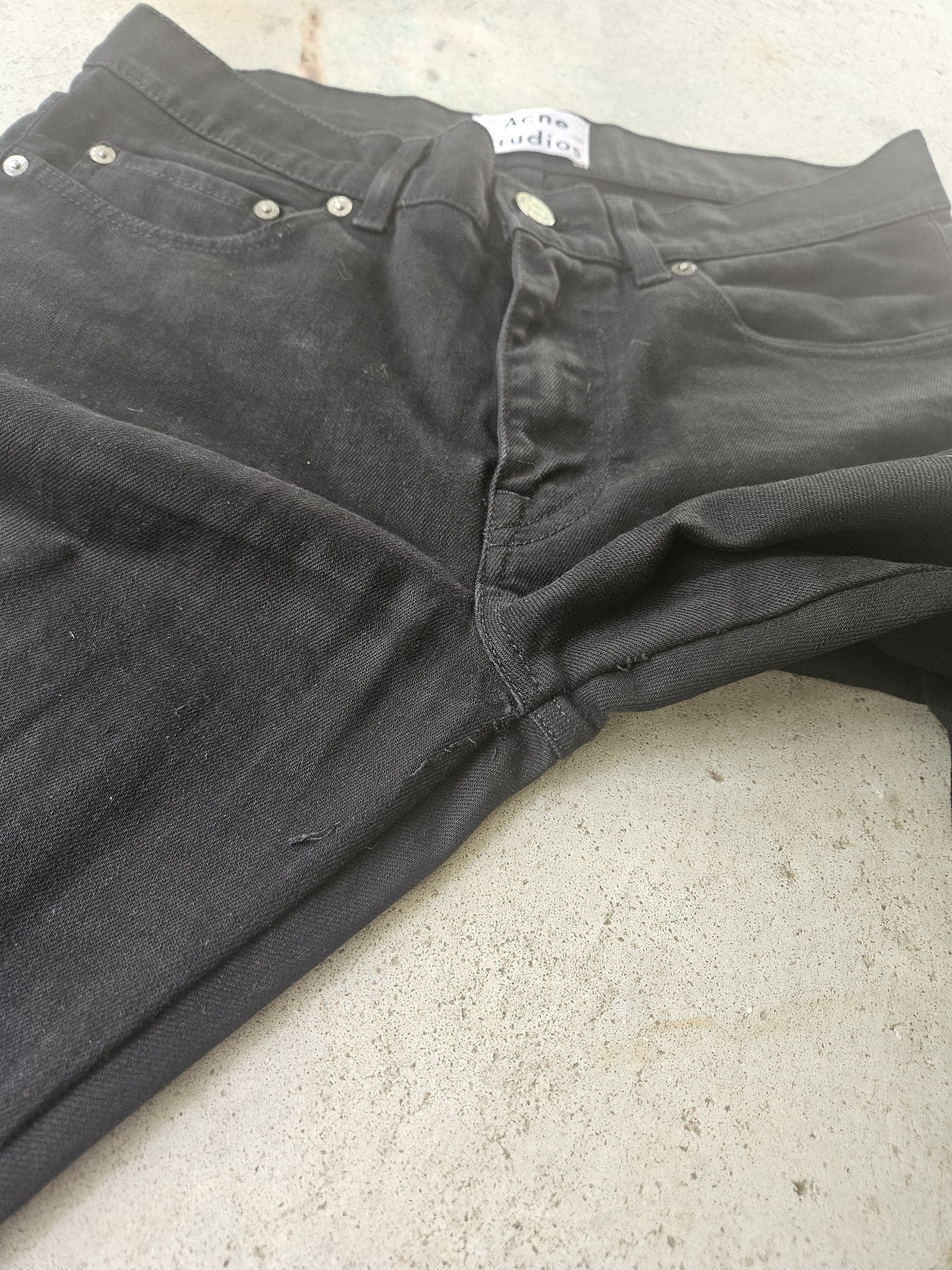 Acne Studios Thin Stay Cash Black Denim Jeans Size US 30 / EU 46 - 8 Thumbnail