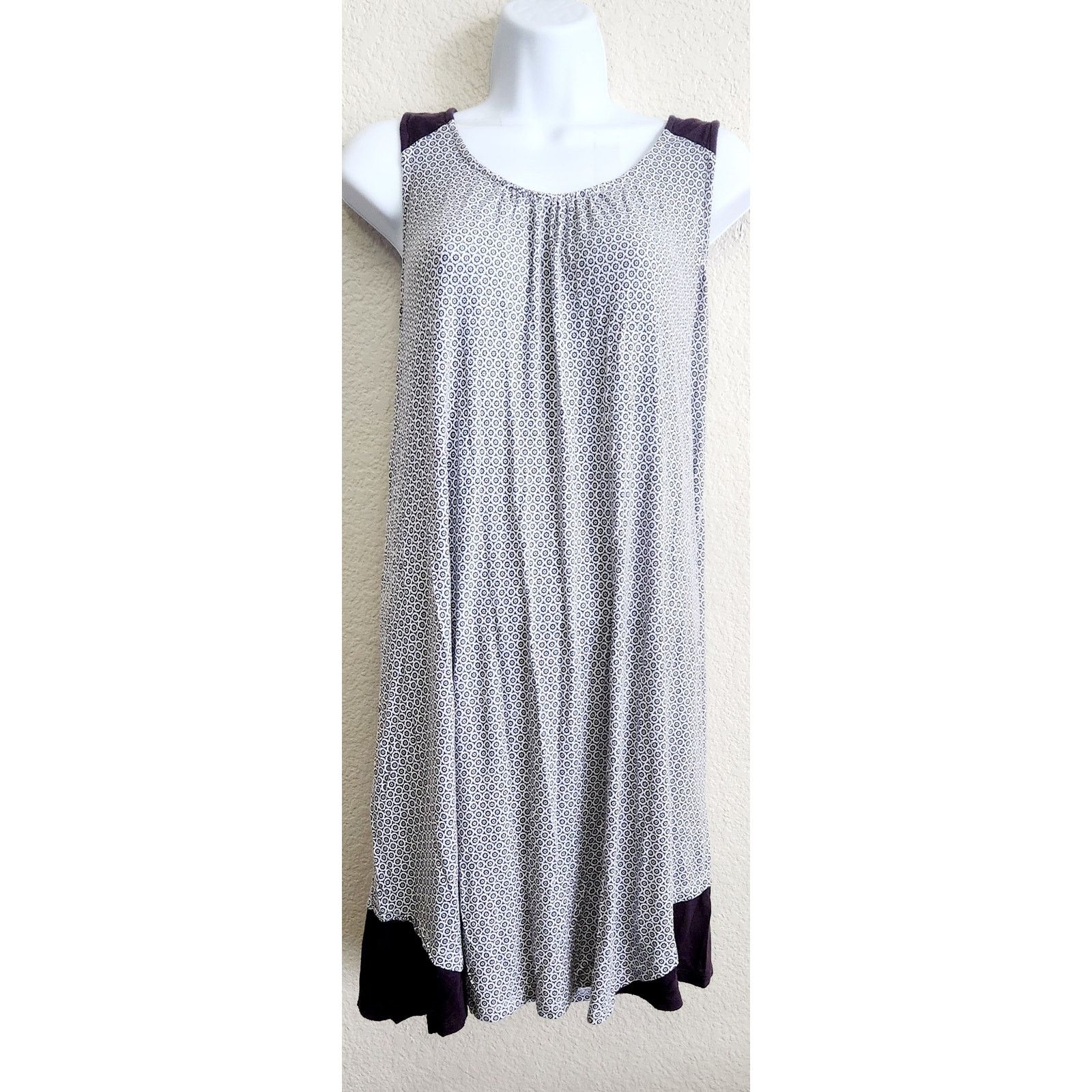 Other Ellen Tracy Black White Circle Print Sleeveless Mini Dress S ...
