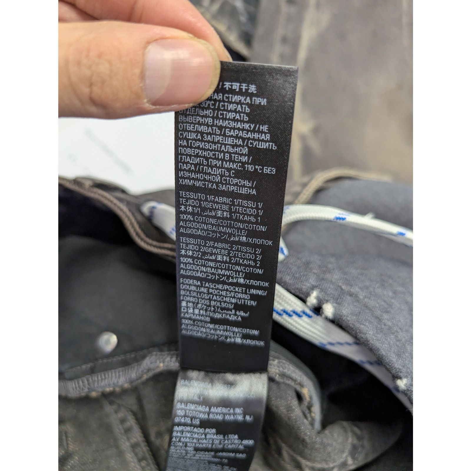 Balenciaga o1rshd1 Hybrid Baggy Pants in Dirty Bath Water Size US 34 / EU 50 - 17 Thumbnail