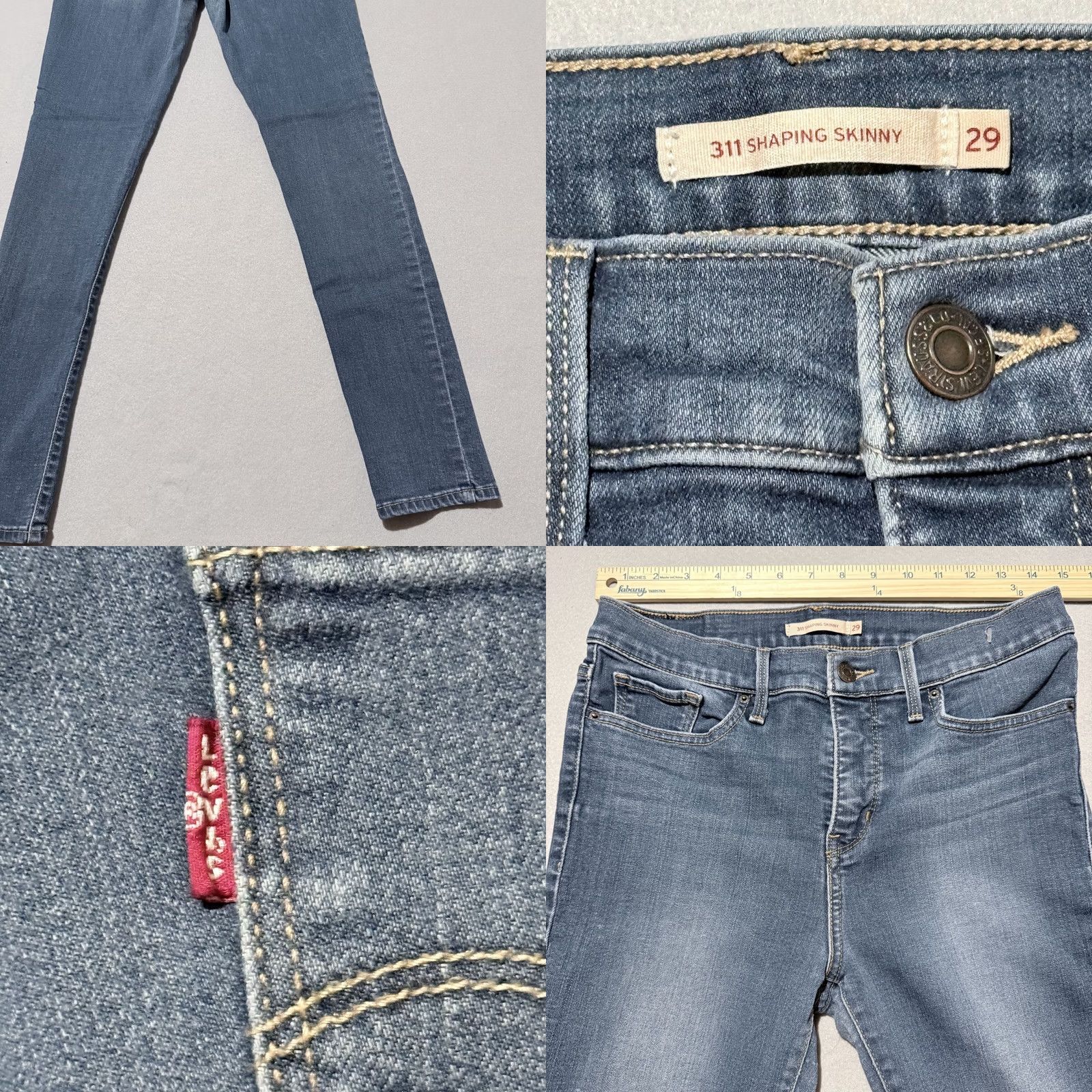 Levi's Levi's 311 Shaping Skinny Jeans Women's Medium Wash Denim Stretch Zip Fly 29 Blue Women Jeans 311 Shaping Skinny Size 29" - 8 Thumbnail