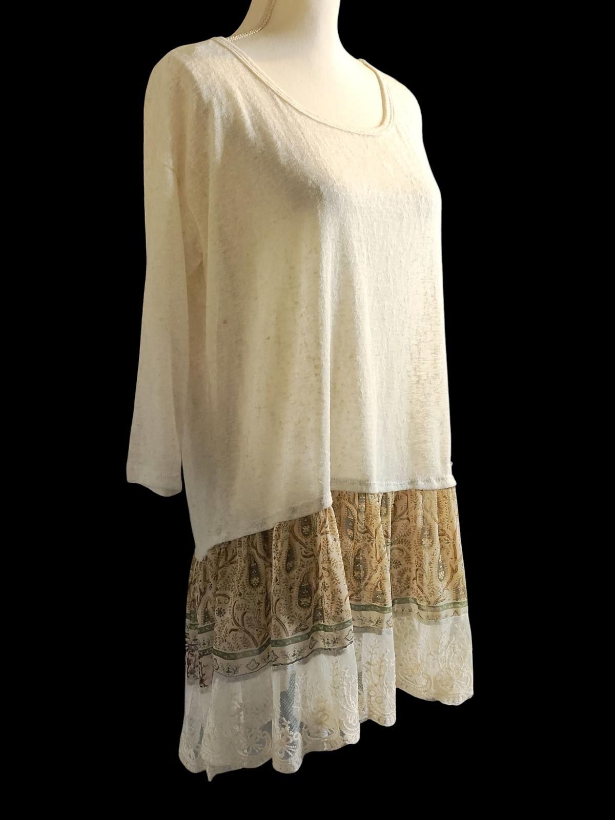 Other My Story Women's Long Sleeve Dress w/Lace and Paisley Detail Size L / US 10 / IT 46 - 5 Thumbnail