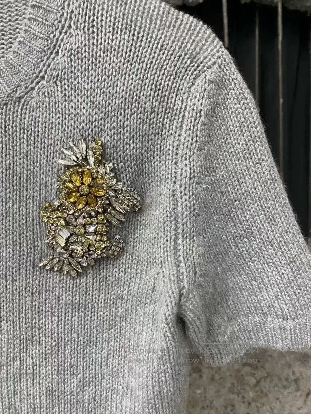 Miu Miu gray rhinestone sweater from miumiu. Size S / US 4 / IT 40 - 5 Thumbnail