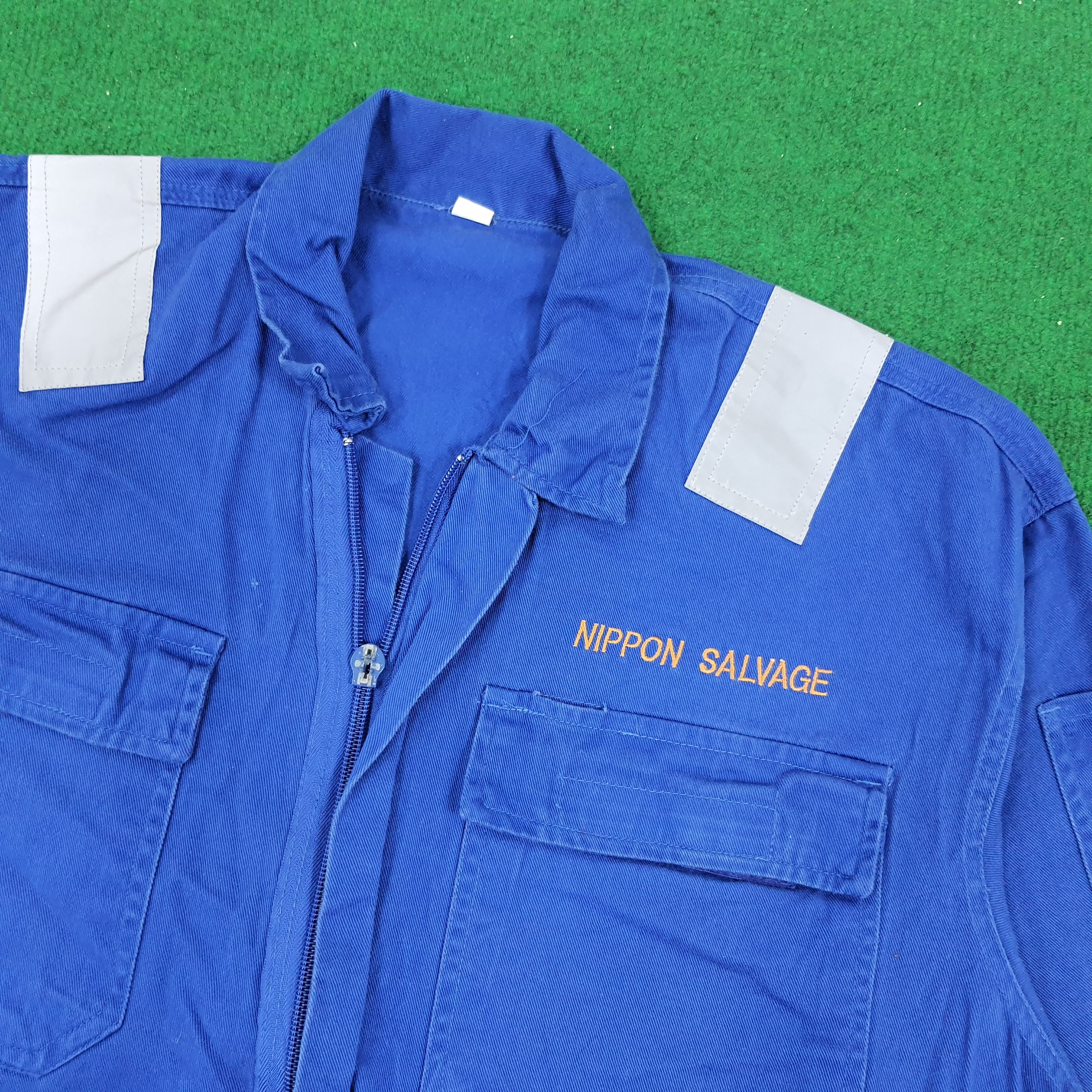 Japanese Brand × Vintage Vintage Nippon Salvage Japan Safety Worker Coverall Size US L / EU 52-54 / 3 - 6 Thumbnail