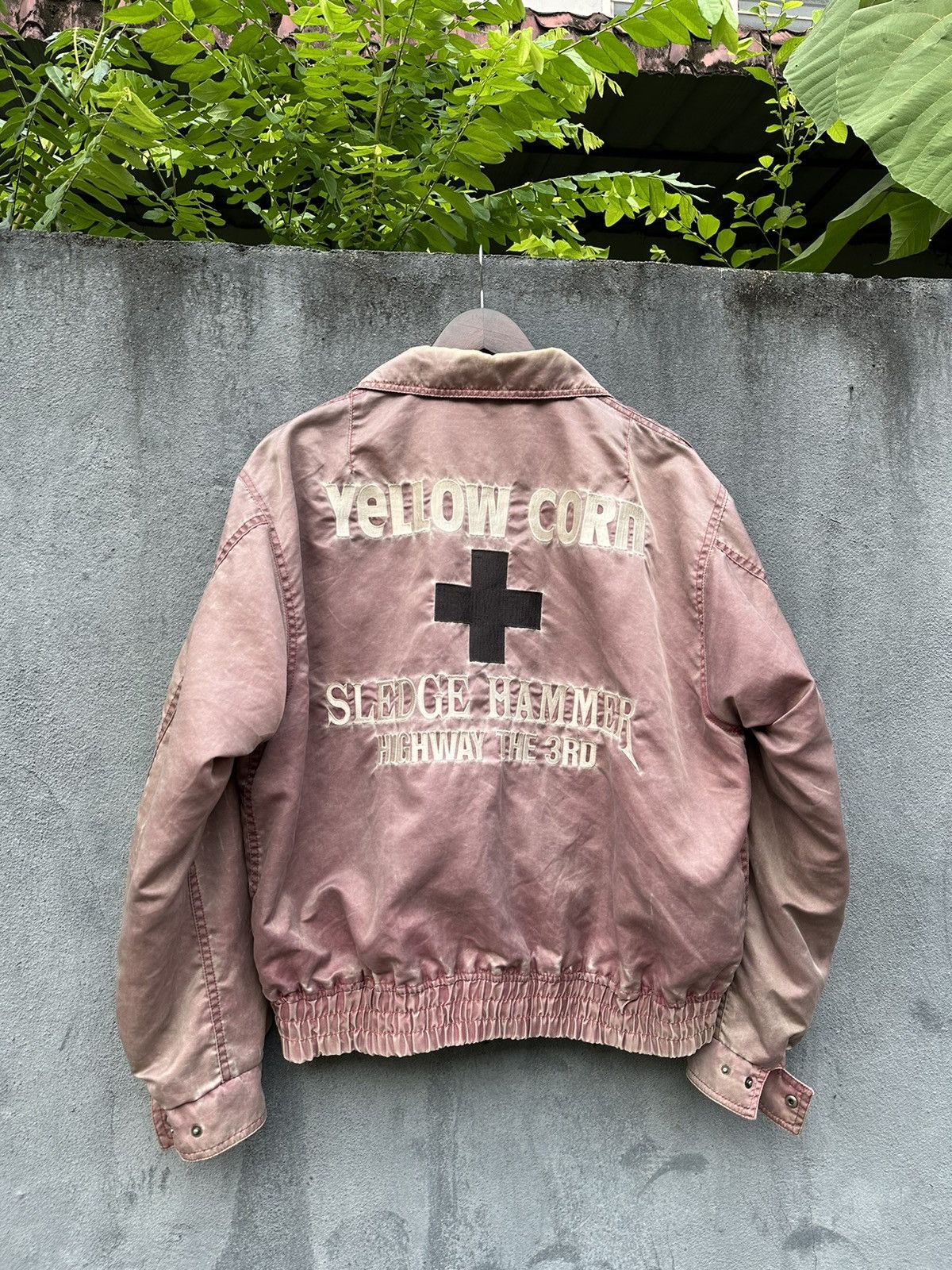 YELLOW CORN 👹Vintage Faded Yellow Corn SLEDGE HAMMER Bomber Jacket Size US M / EU 48-50 / 2 - 2 Thumbnail