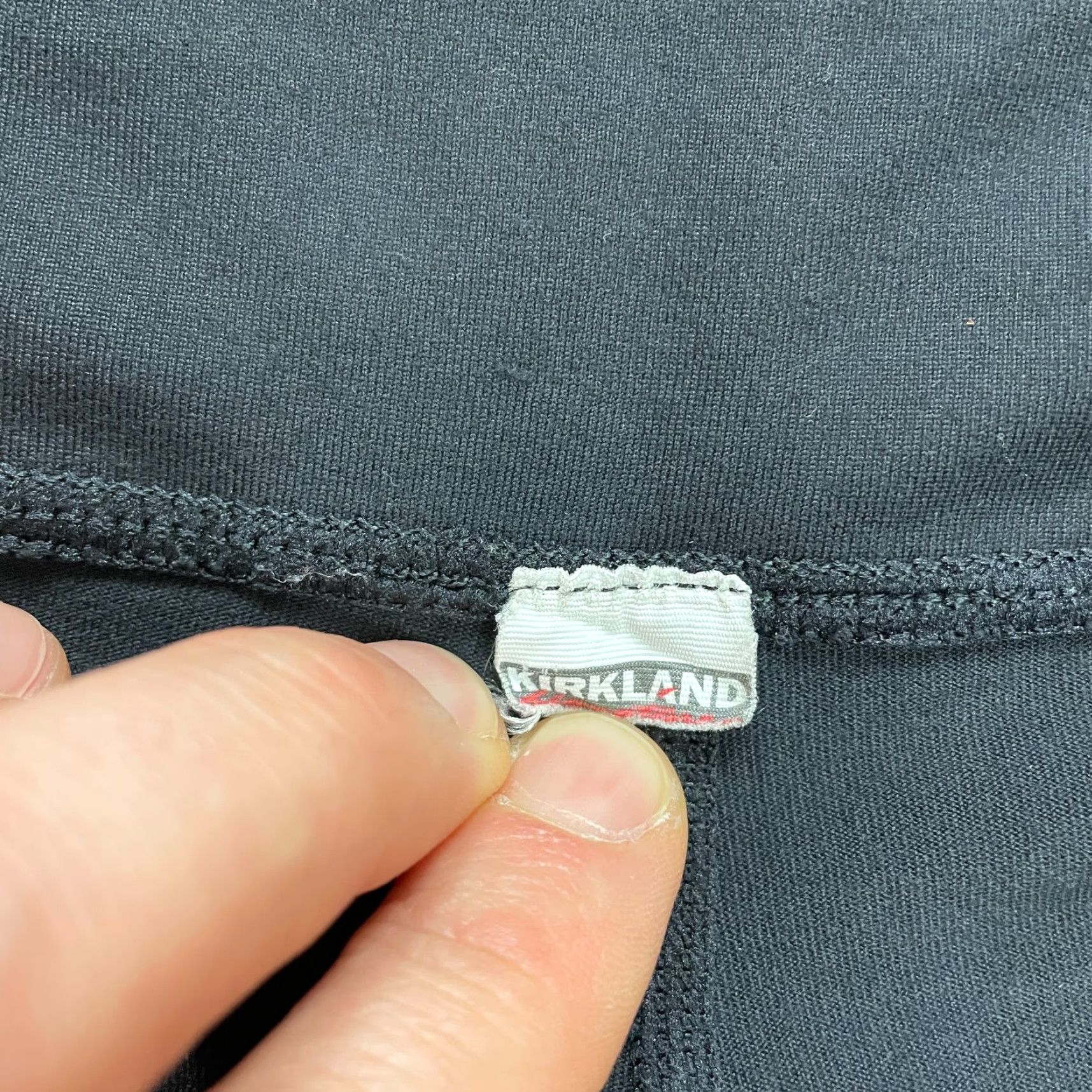 Vintage Kirkland Compression Cropped Leggings Pants Womens Black Low Rise 32x19.5 Activewear, Athleisure, Casual, Travel Size 24" / US 00 / IT 34 - 3 Thumbnail