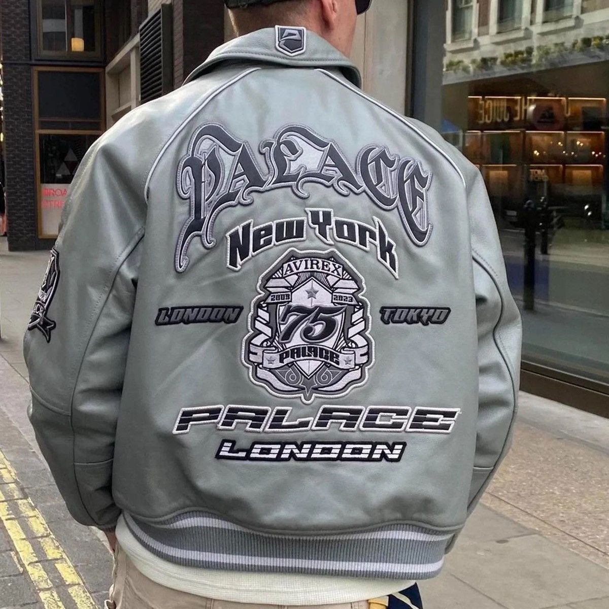 Palace PALACE AVIREX LEATHER JACKET Size US M / EU 48-50 / 2 - 11 Thumbnail