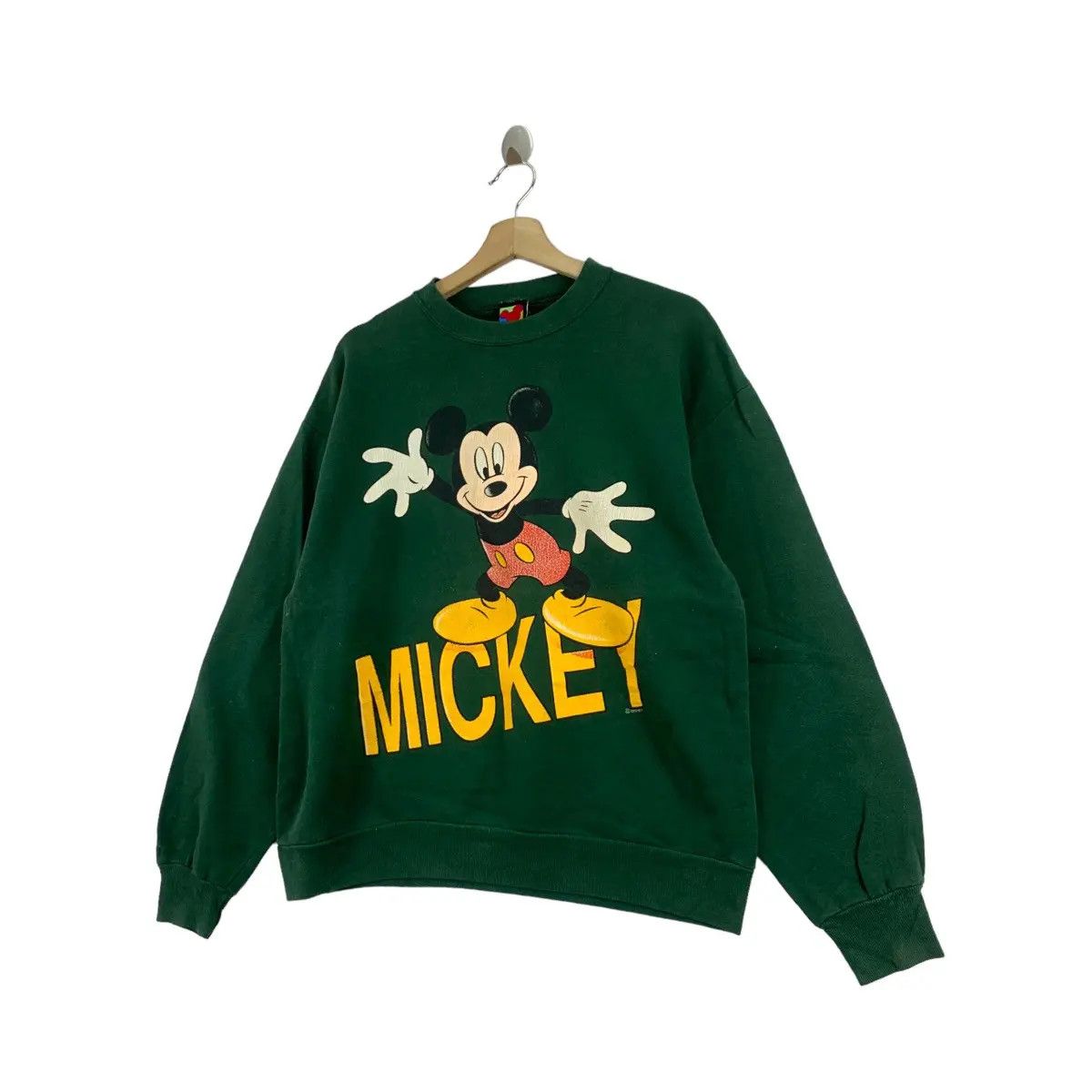 Disney Vintage 90s MICKEY MOUSE Disney Cartoon Print Green Size US L / EU 52-54 / 3 - 2 Thumbnail