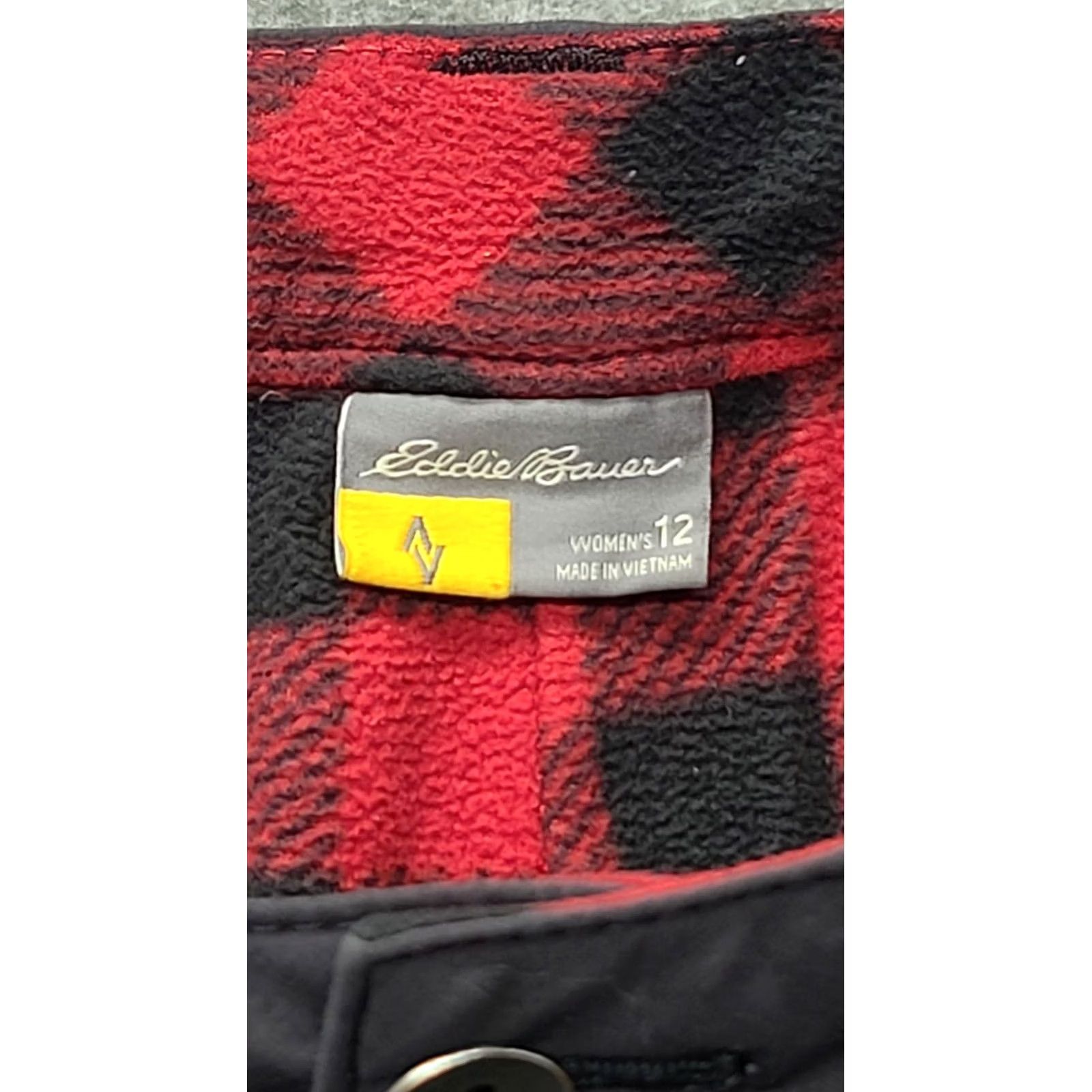 Eddie Bauer Eddie Bauer Womens Pants Casual Workwear 12 Bootcut Pockets Relaxed 31in Inseam Black Nylon Polyester Spandex Lined Flannel Outdoors Cargo Size 34" / US 12 / IT 48 - 2 Thumbnail