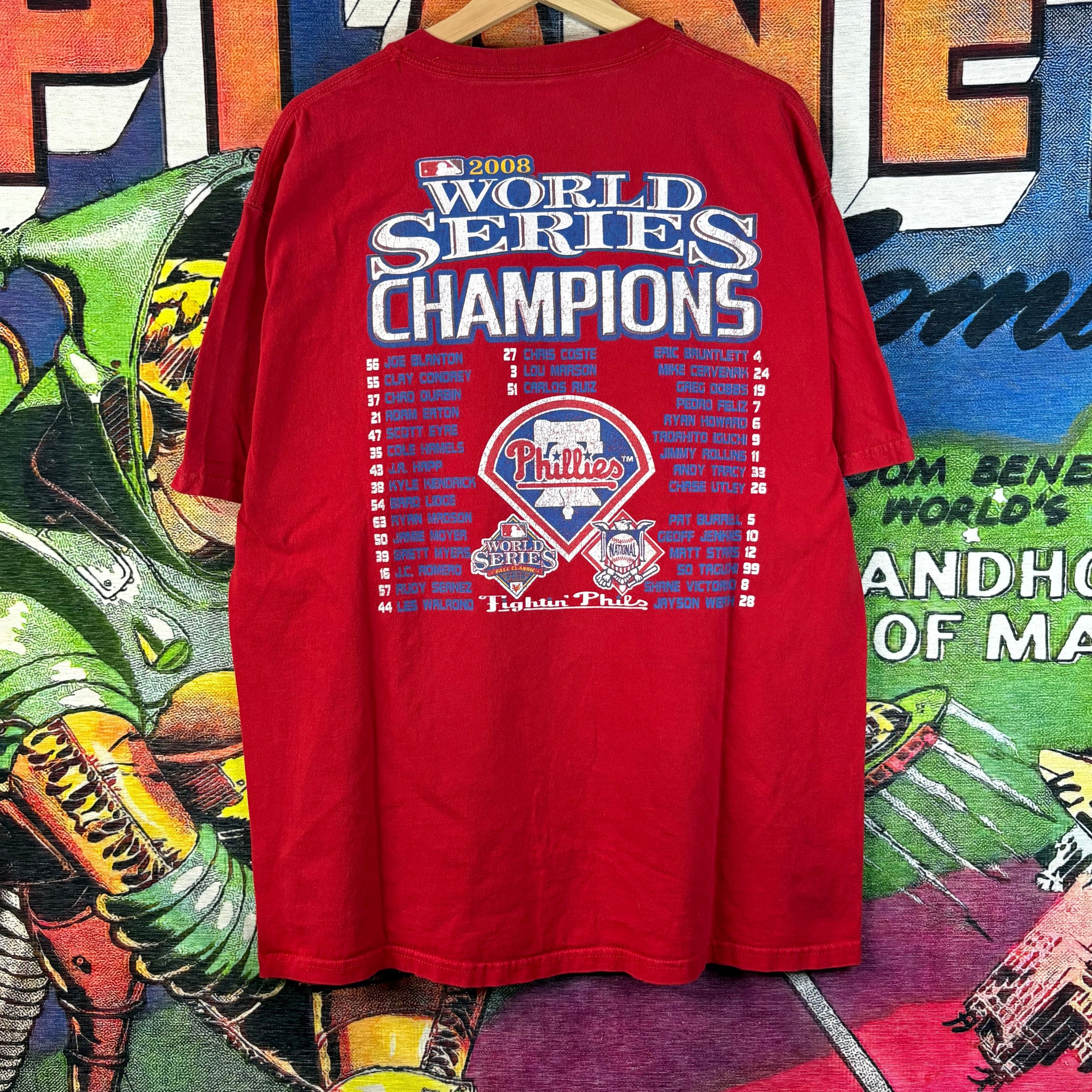 Vintage Y2K 2008 Philadelphia Phillies World Series Champions Tee XL Size US XL / EU 56 / 4 - 1 Thumbnail
