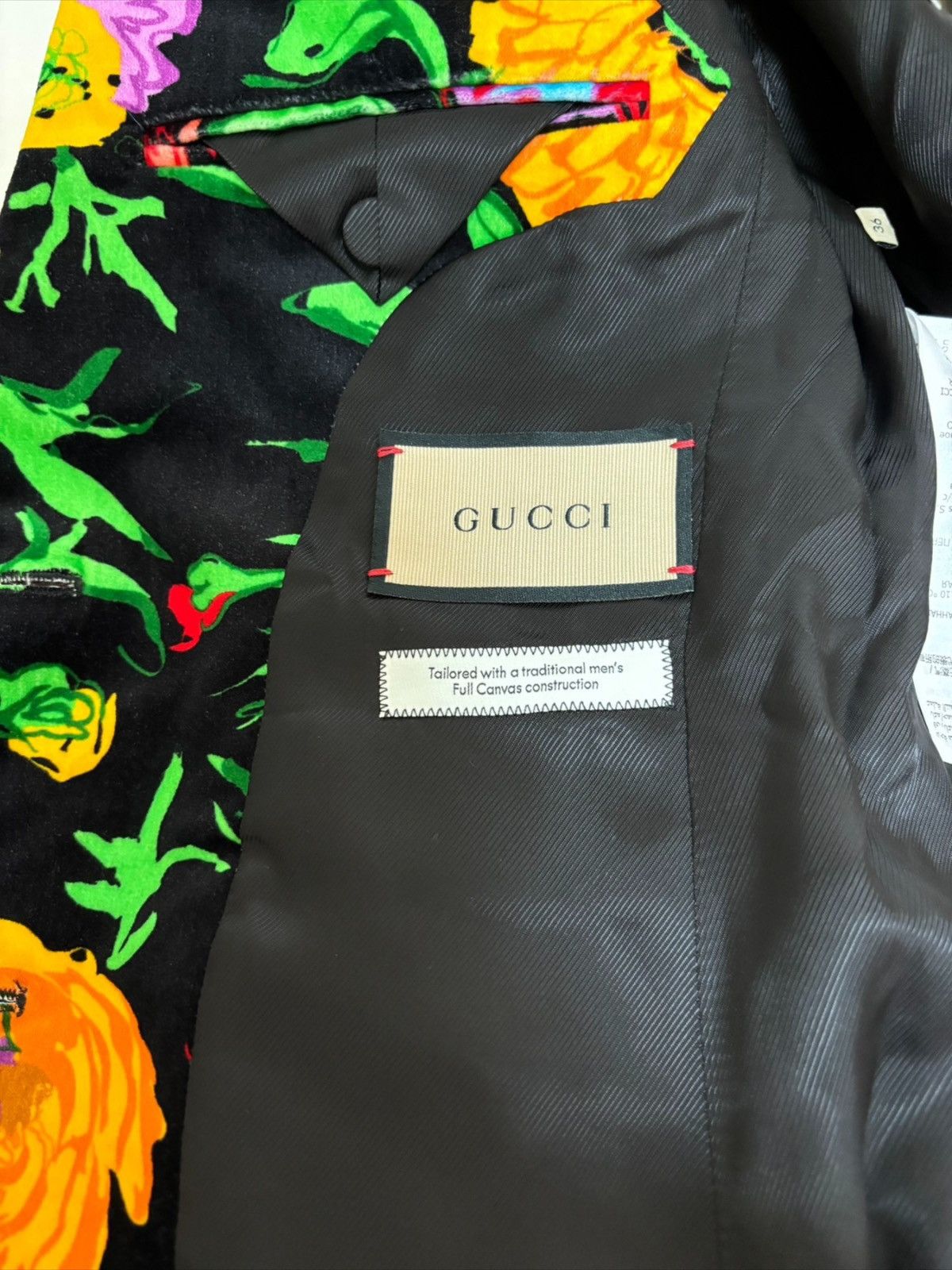 Gucci × Ken Scott floral velvet blazer