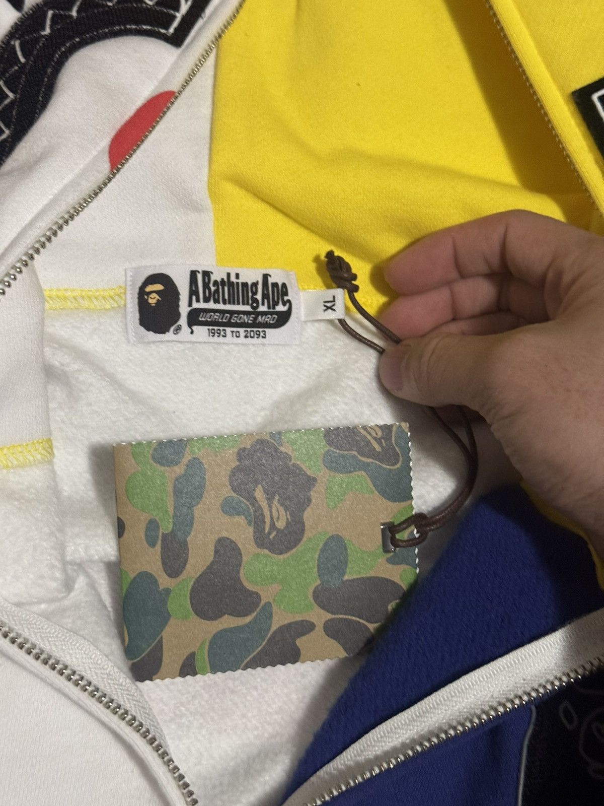 Bape Bape multicolor patch zip-ups shark hoodie size xtra large Size US XL / EU 56 / 4 - 5 Thumbnail