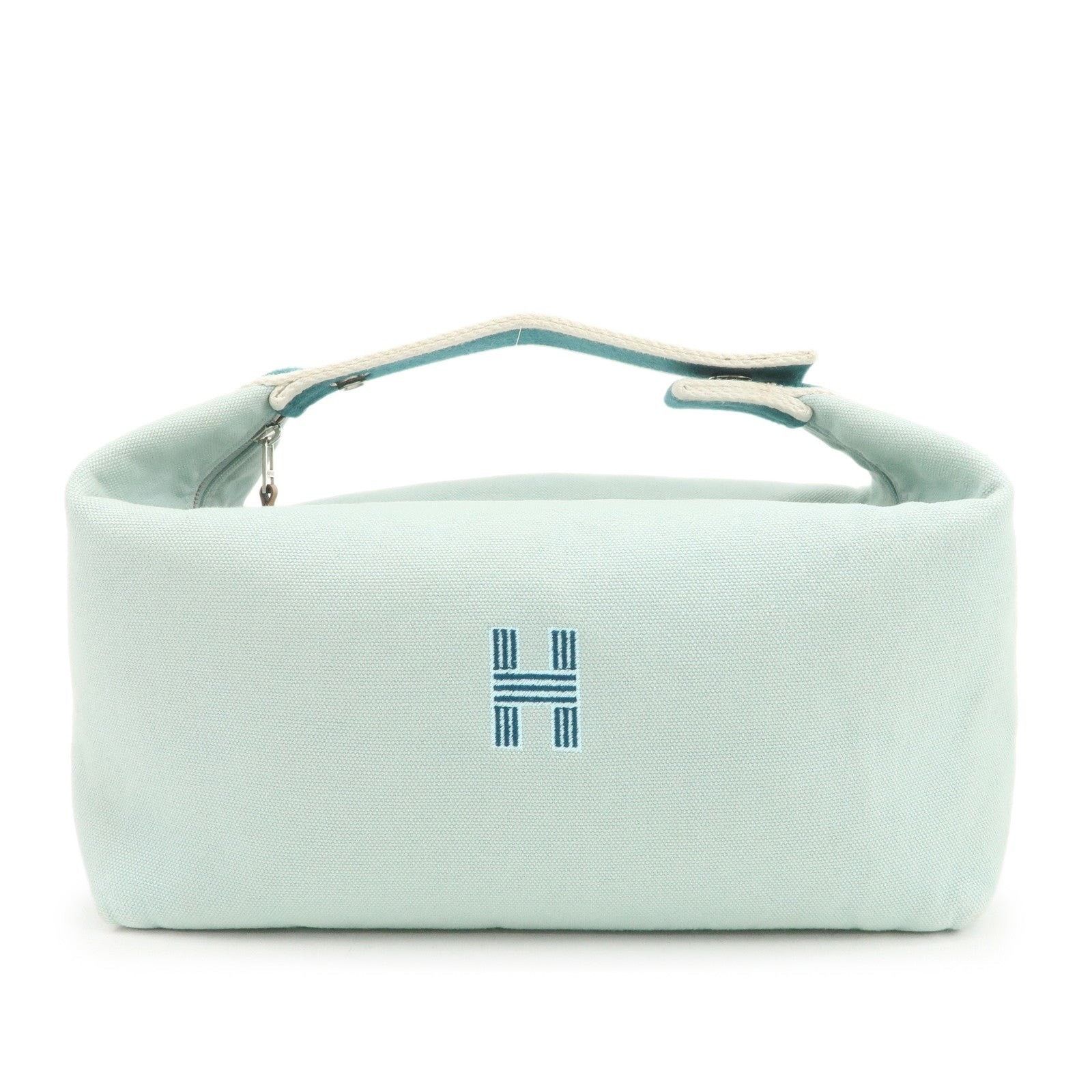 Hermes Hermes Bride A Brac GM Canvas Cosmetic Pouch Light Blue Size ONE SIZE - 1 Thumbnail