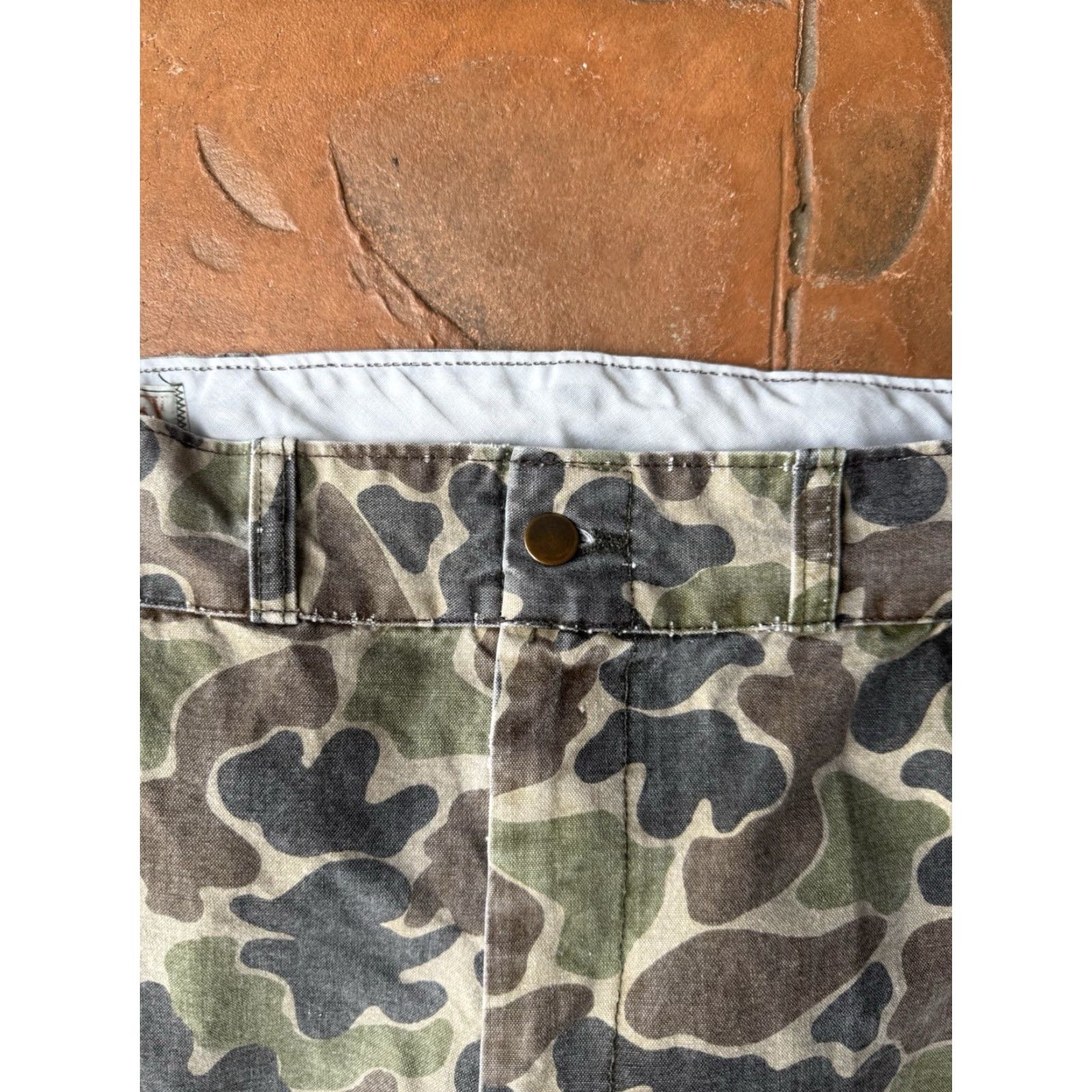 Hunter VINTAGE Black Sheep Duck Camo Hunter Field Pants Mens 32 USA Made Talon Slouchy Chino Camouflage Pockets Size US 35 - 2 Thumbnail