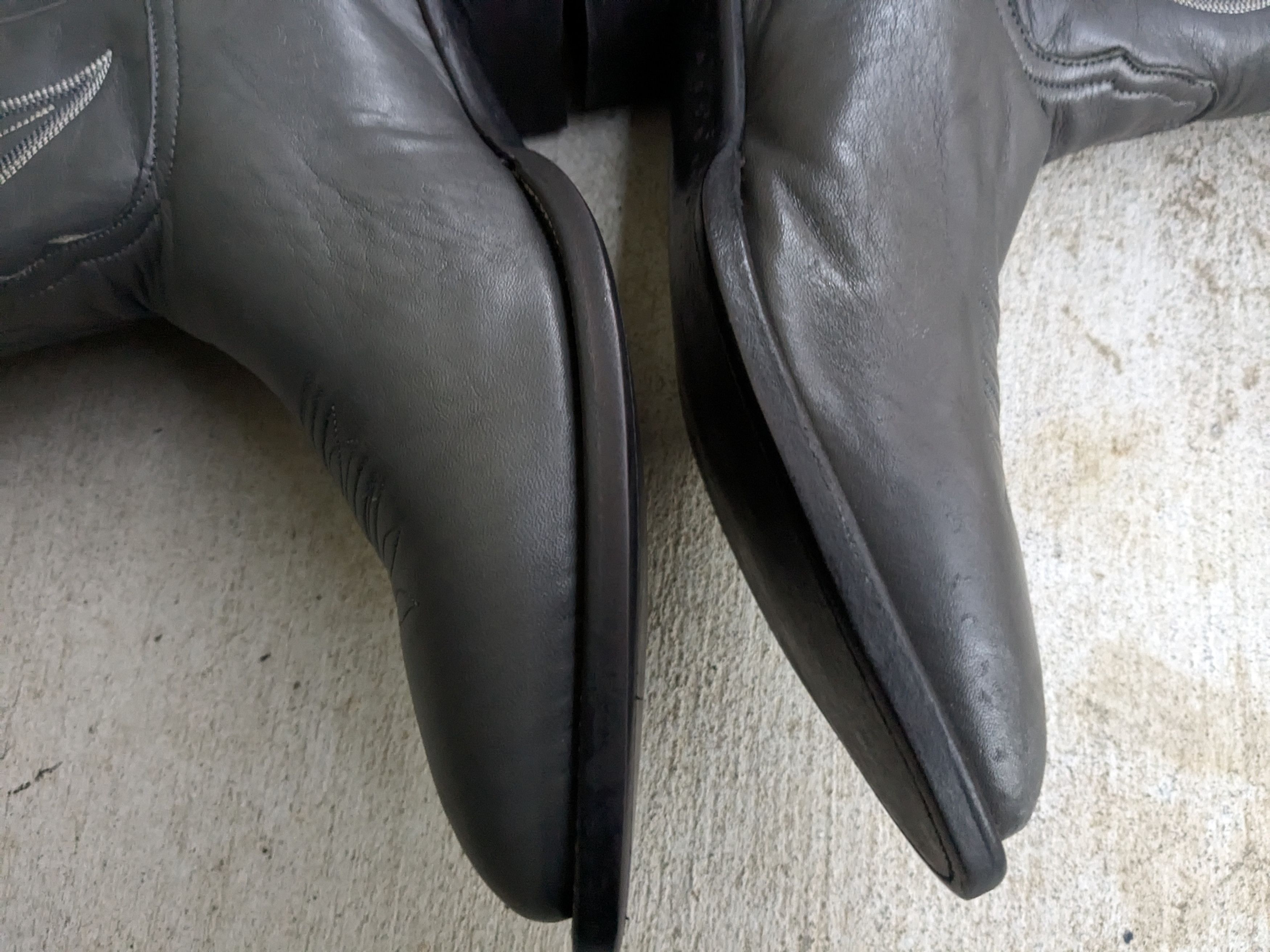 Nocona Nocona Cowboy Boots Gray 11.5 D Leather USA Black Size US 11.5 / EU 44-45 - 13 Thumbnail