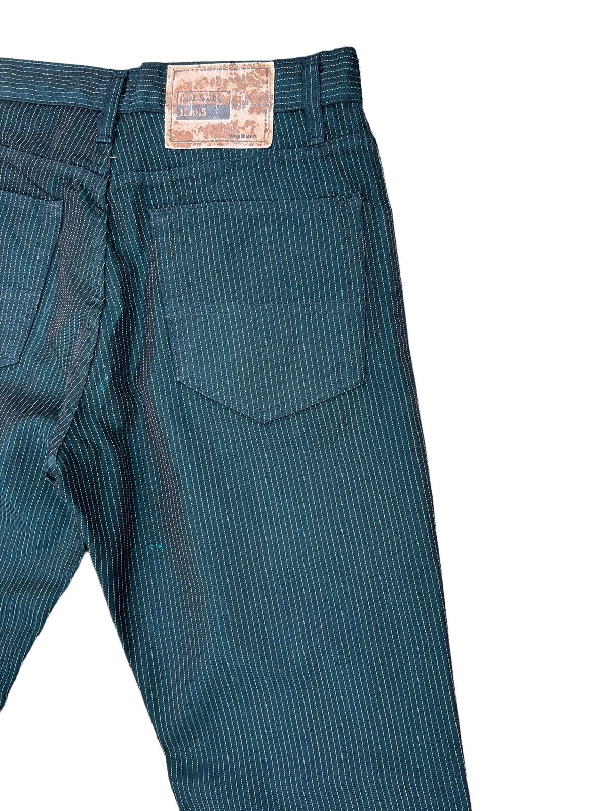 Vintage Paul Smith Jeans Shiny Dark Green Striped Pant Size US 28 / EU 44 - 14 Thumbnail