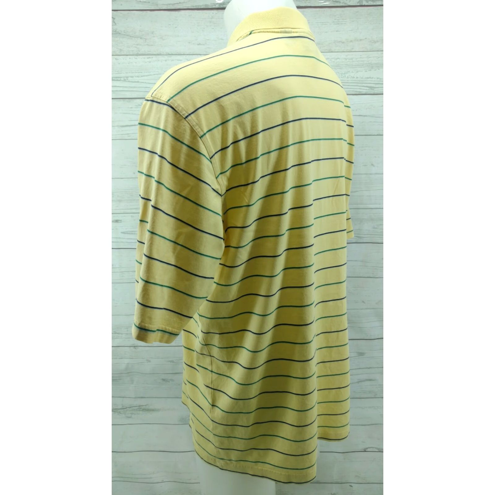 Vintage Amen Corner Masters Logo Striped Shirt Polo XL Men's Yellow Short Sleeve Size US XL / EU 56 / 4 - 7 Thumbnail