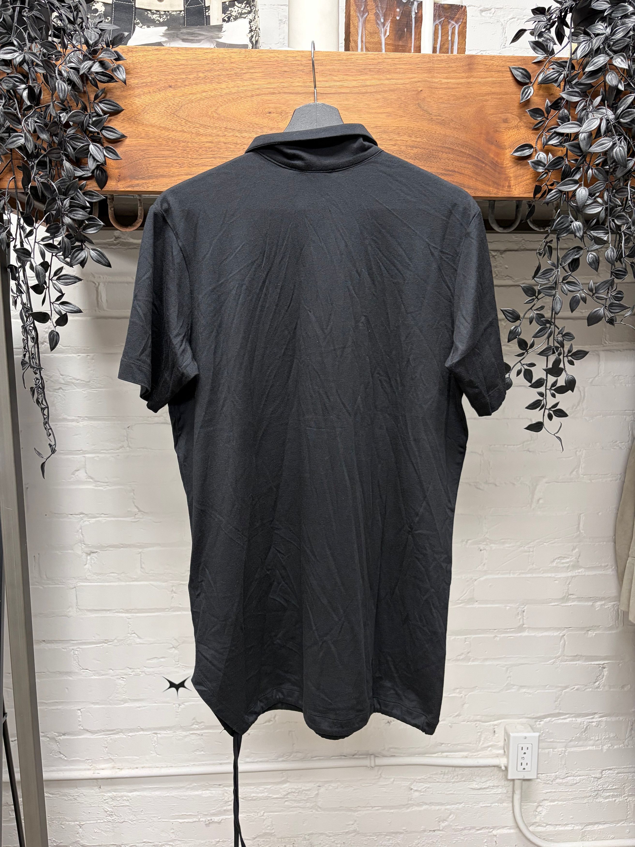 Ann Demeulemeester Ann Demeulemeester Light Jersey Cotton Black Short Sleeve Polo Size US XL / EU 56 / 4 - 3 Thumbnail