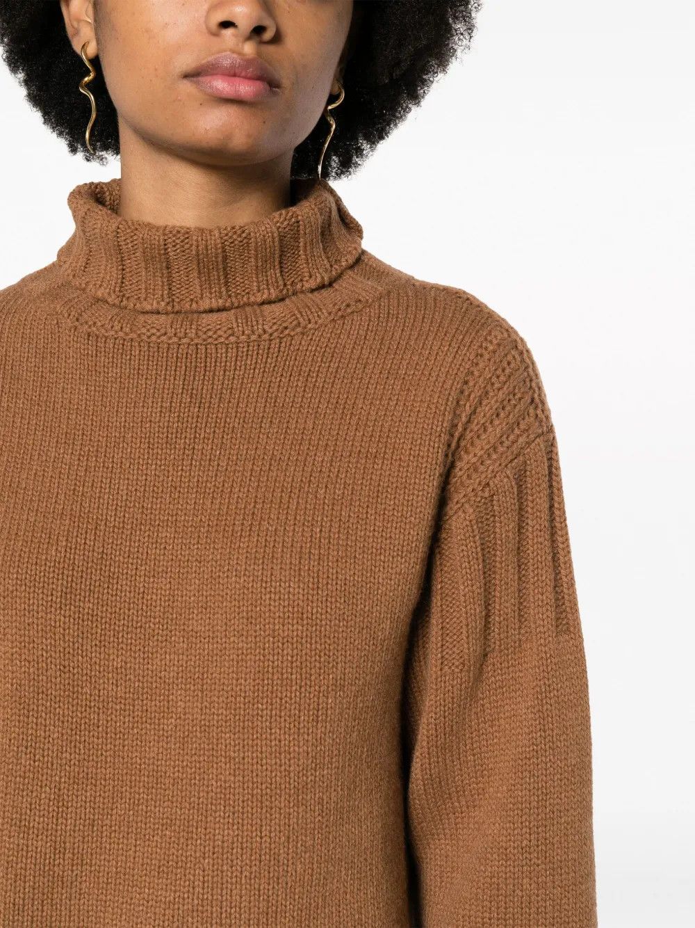 Jil Sander o1y1025 Cashmere Blend Sweater in Brown Size S / US 4 / IT 40 - 2 Thumbnail
