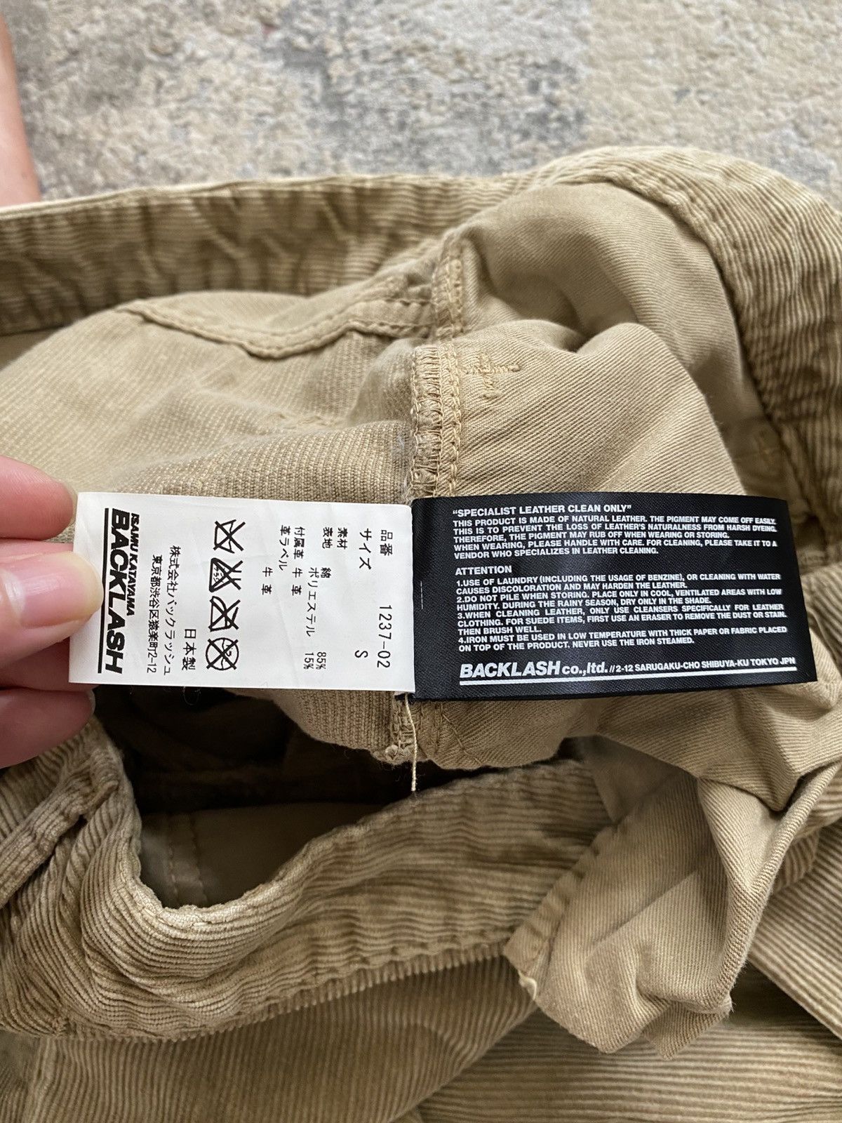 Isamu Katayama Backlash Backlash - Corduroy Leather Hem Bootcut Jeans Size US 31 - 9 Thumbnail