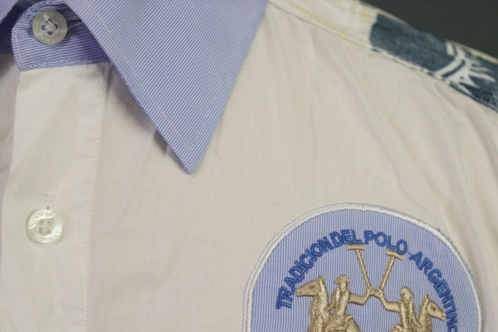 La Martina La Martina Buenos Aires White Cotton Collar Shirt Size L Size US L / EU 52-54 / 3 - 9 Thumbnail