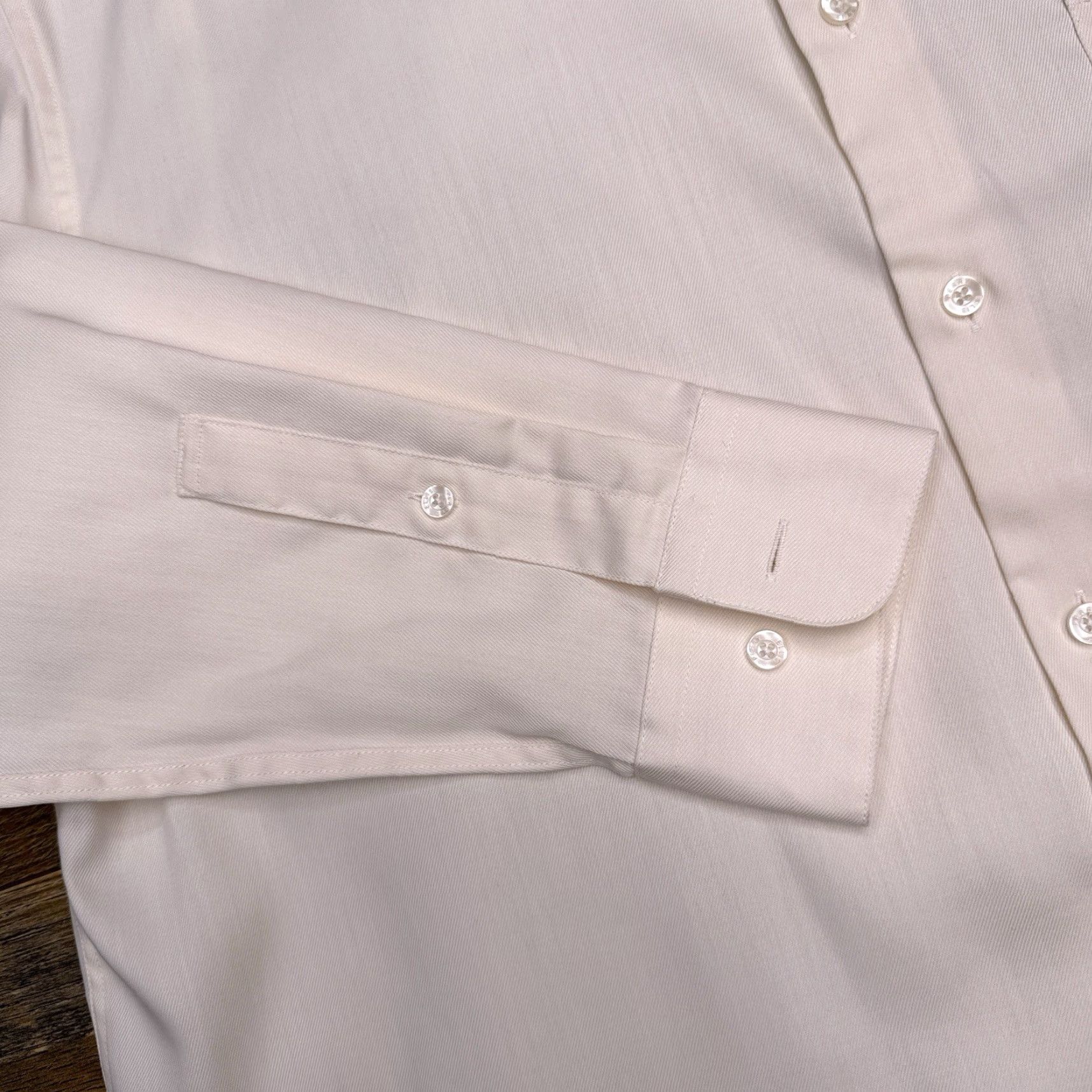 Perry Ellis Perry Ellis Easy Care Shirt Mens XL Button-Up Long Sleeve Collared Beige Twill Cotton Blend Regular - White tag? Size US XL / EU 56 / 4 - 7 Thumbnail
