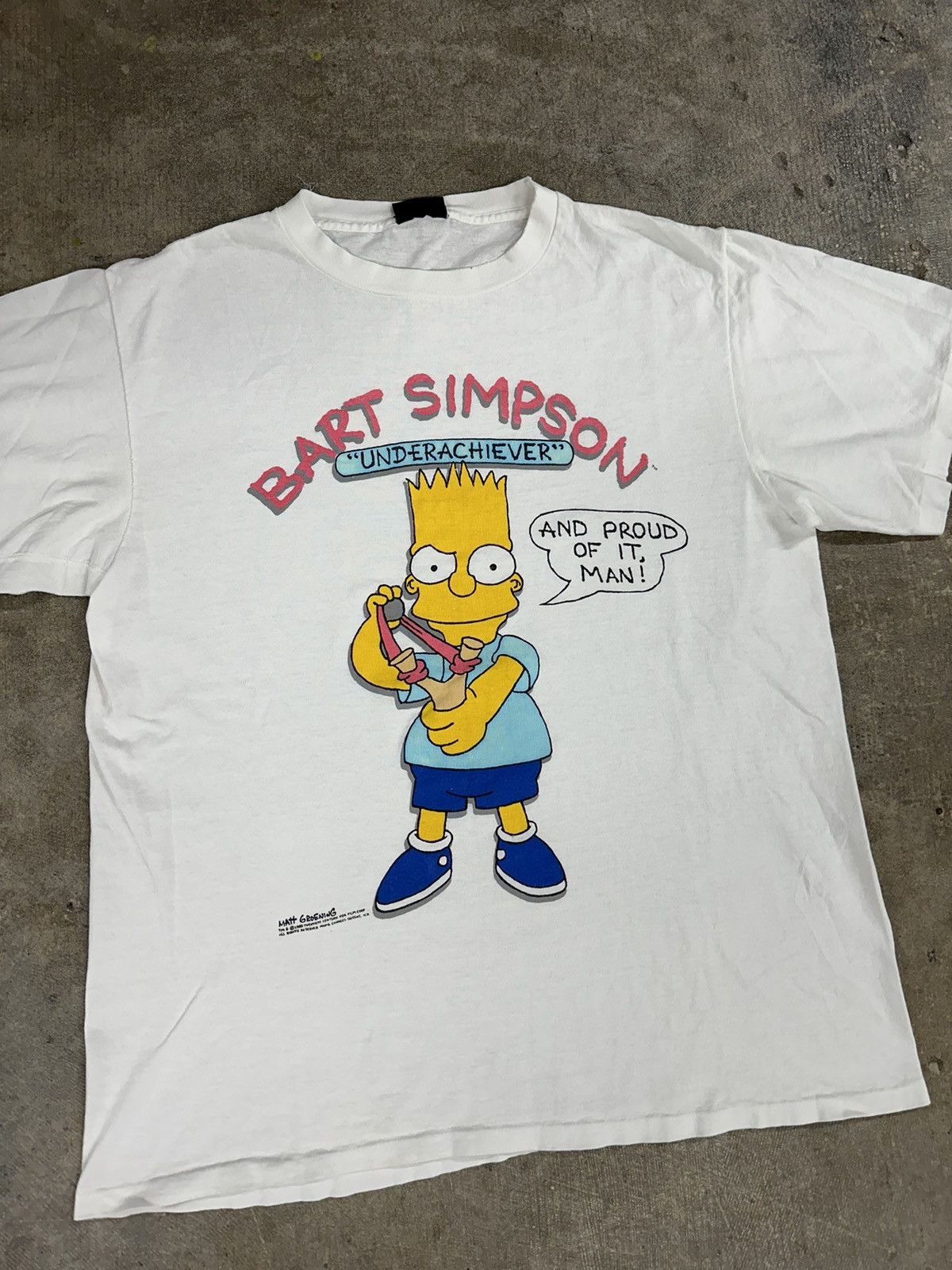 The Simpsons × Vintage Vintage 90s The Simpsons Underachiever Cartoon T-Shirt Size US L / EU 52-54 / 3 - 3 Thumbnail