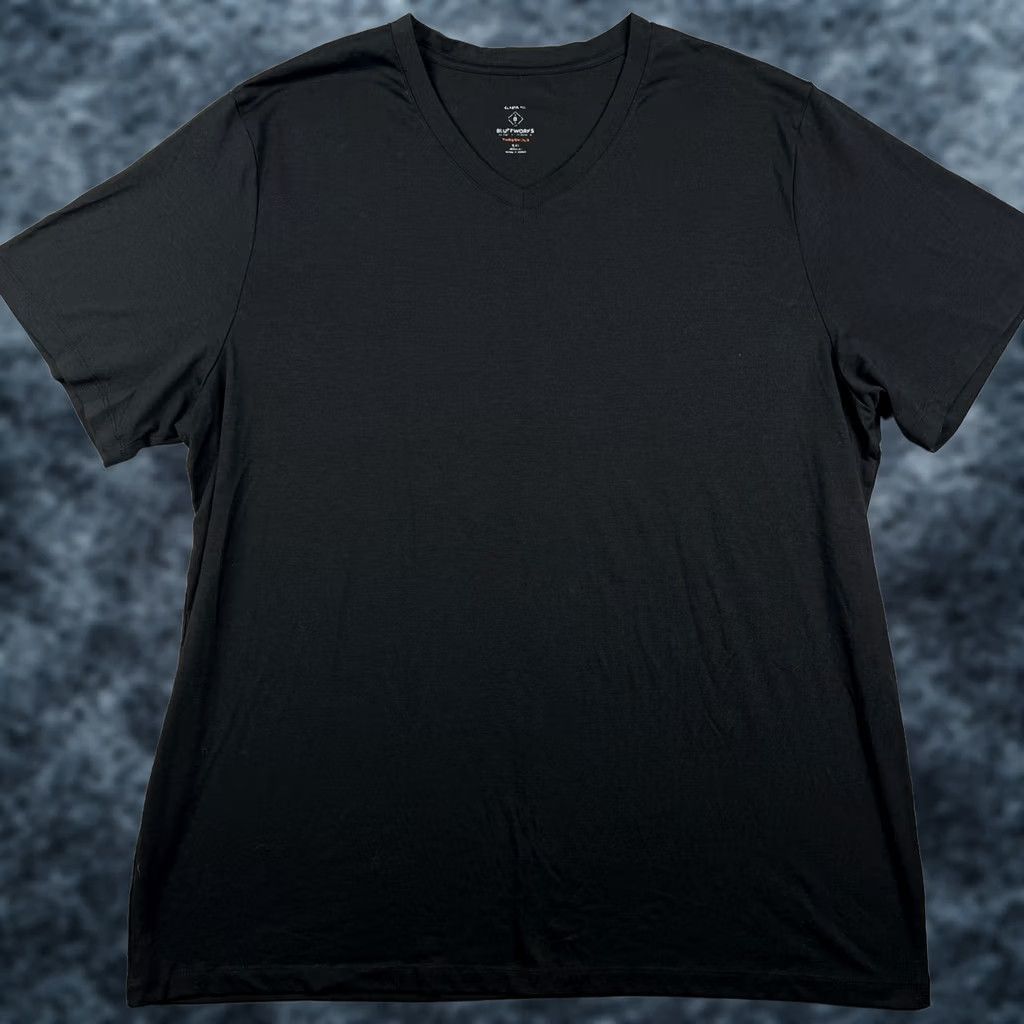 Vintage Bluffworks Shirt Mens 2XL Black Classic Fit V-Neck Short Sleeve Threshold Size US XXL / EU 58 / 5 - 1 Thumbnail