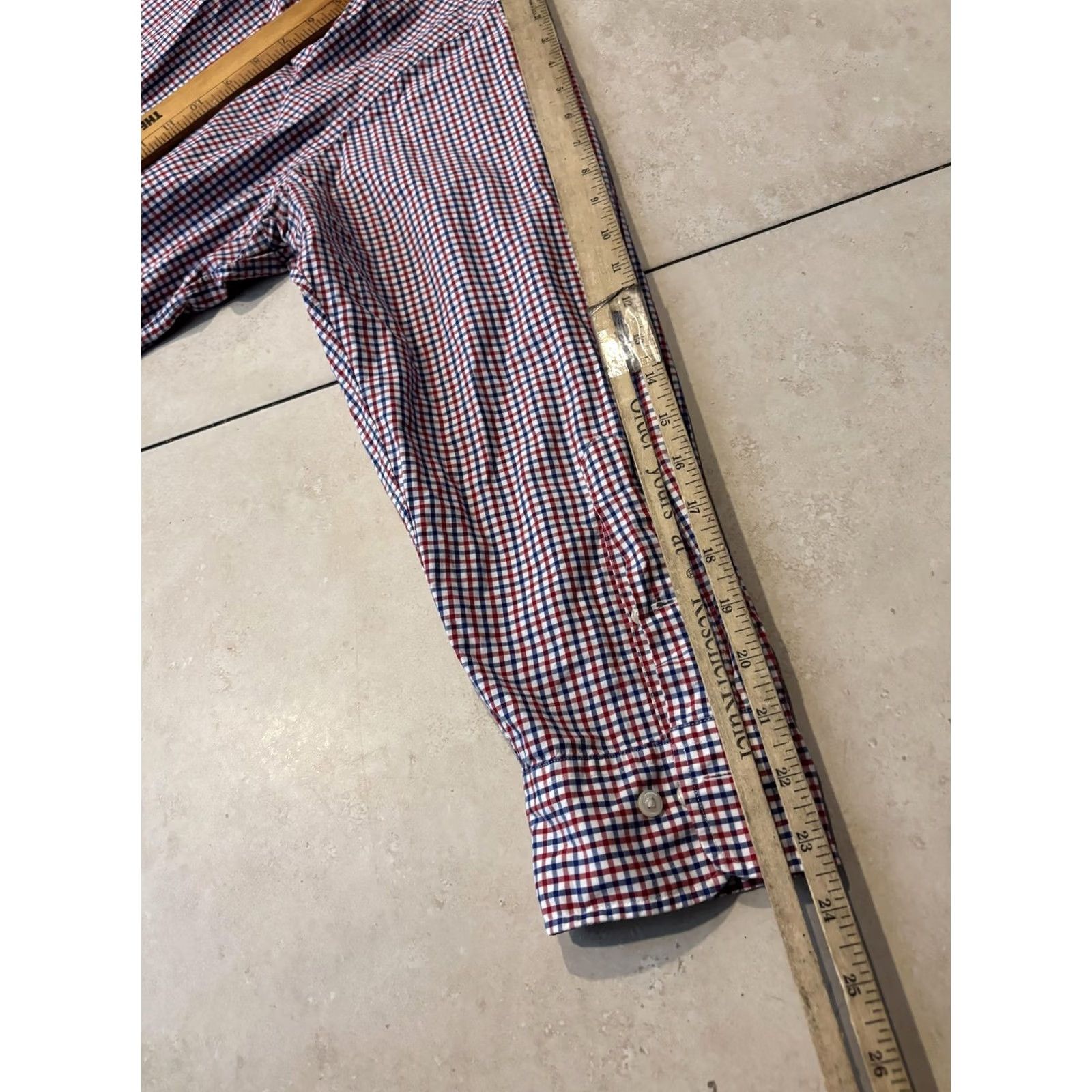 Polo Ralph Lauren VINTAGE Polo Ralph Lauren Shirt Mens 17 32/33 Red Blue Check Regent Custom Fit Button Up Size US XL / EU 56 / 4 - 7 Thumbnail